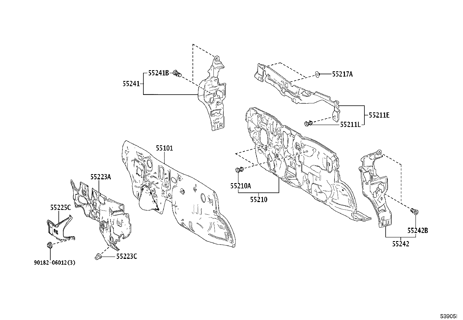 16593-15010 GUIDE, RADIATOR AIR, NO.1 RH product image