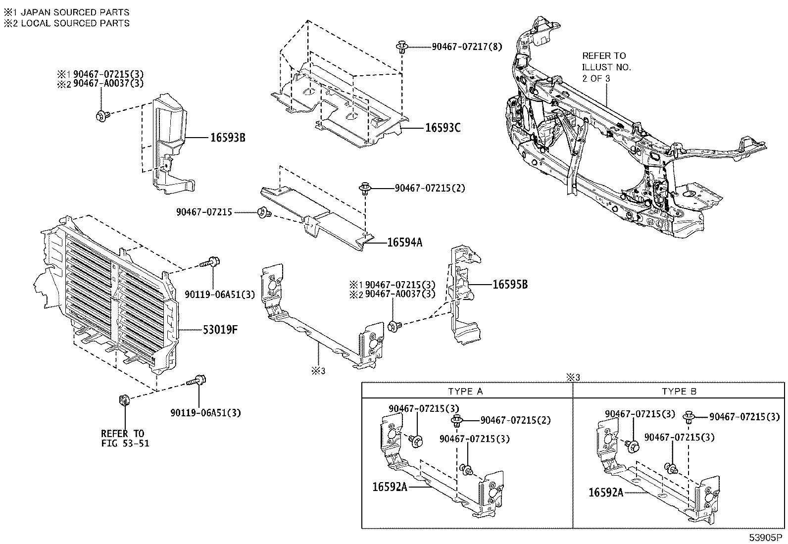 53744-04020 REINFORCEMENT, FRONT FENDER APRON, FRONT LH product image