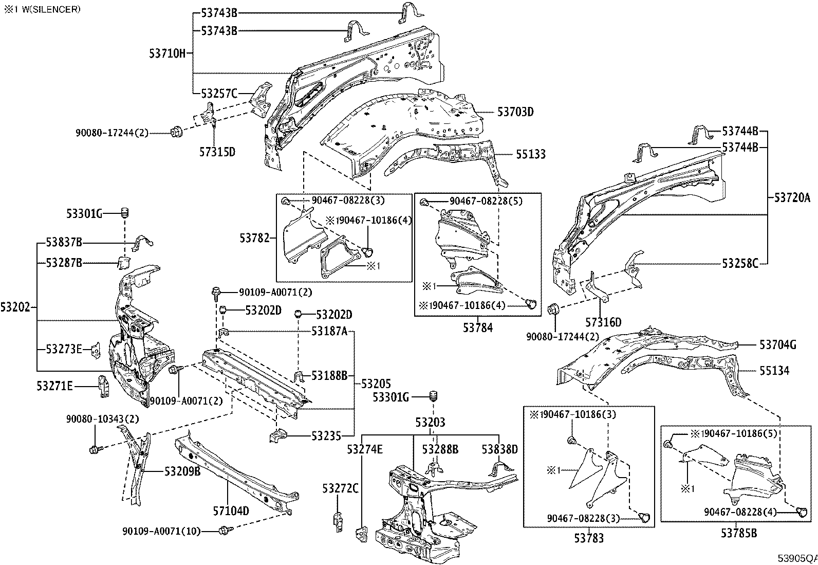 Toyota 53187-04010 STAY, RADIATOR SUPPORT, RH