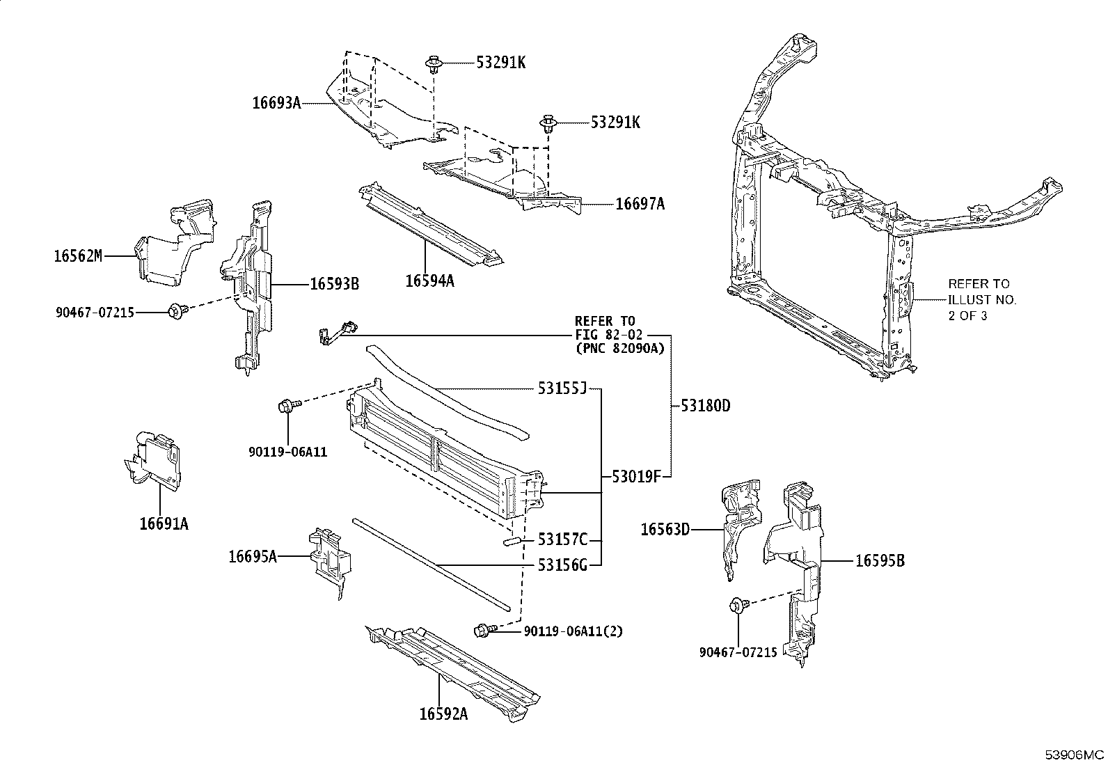 52138-48010 BRACKET, FRONT BUMPER ARM MOUNTING, NO.4 product image