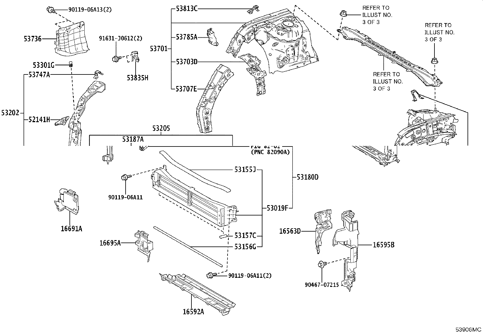 52138-48010 BRACKET, FRONT BUMPER ARM MOUNTING, NO.4 product image