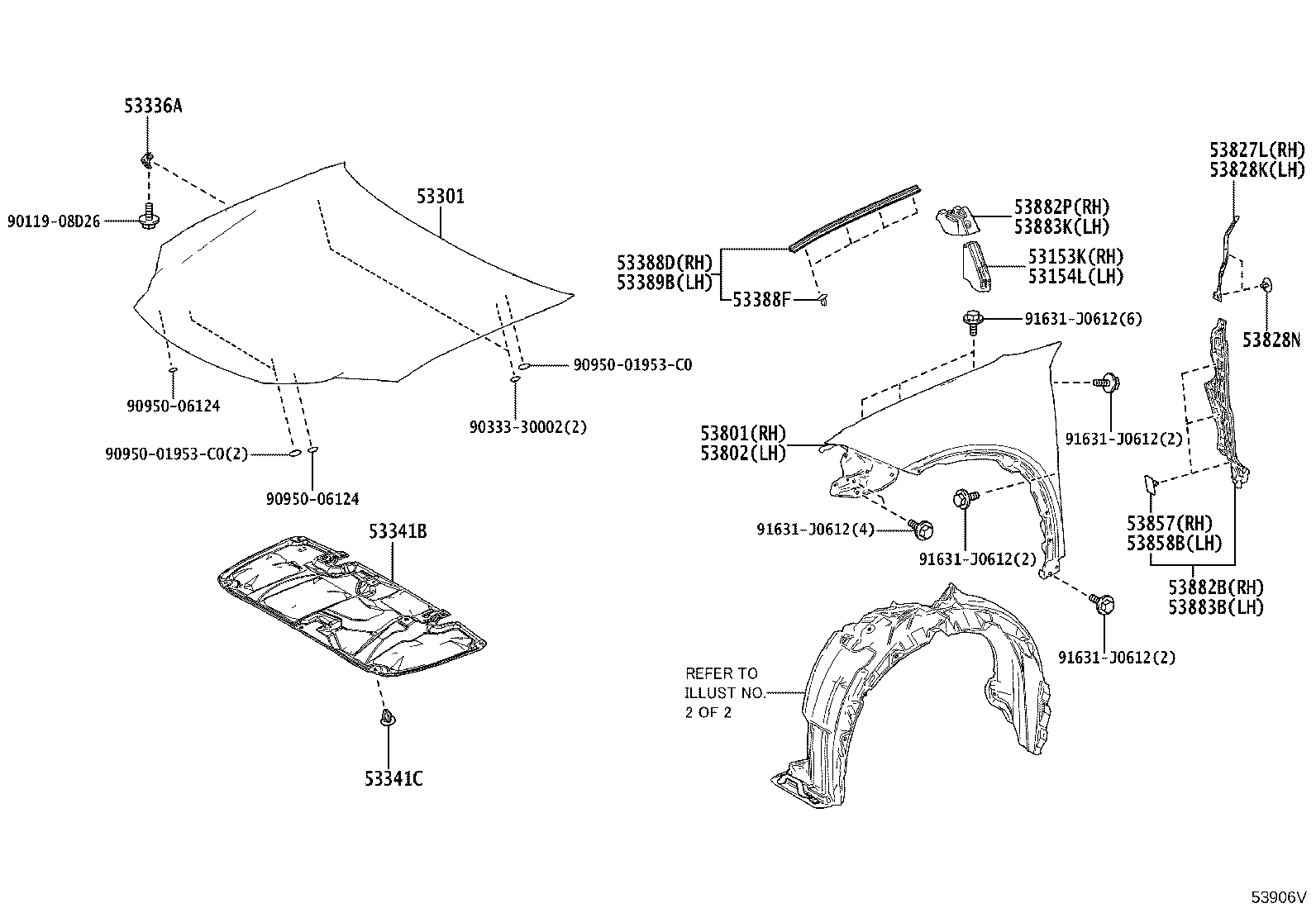 53802-30B20 FENDER SUB-ASSY, FRONT LH product image
