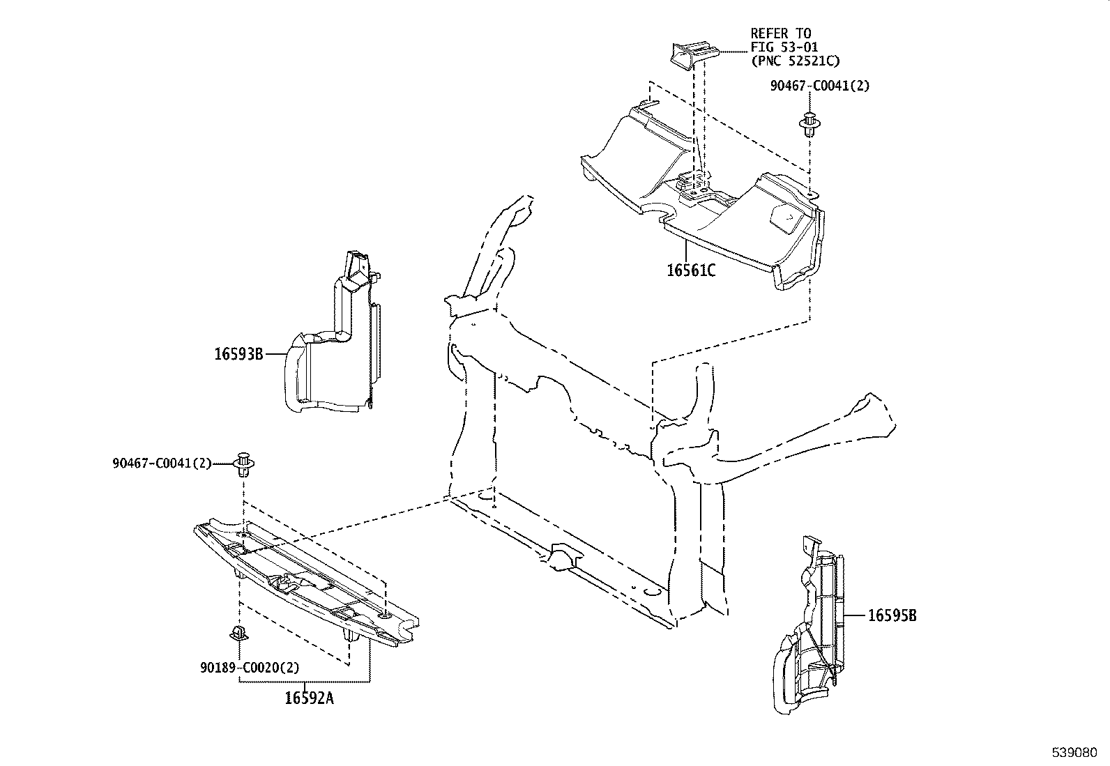 16561-F2010 SEAL, RADIATOR TO SUPPORT, NO.1 product image