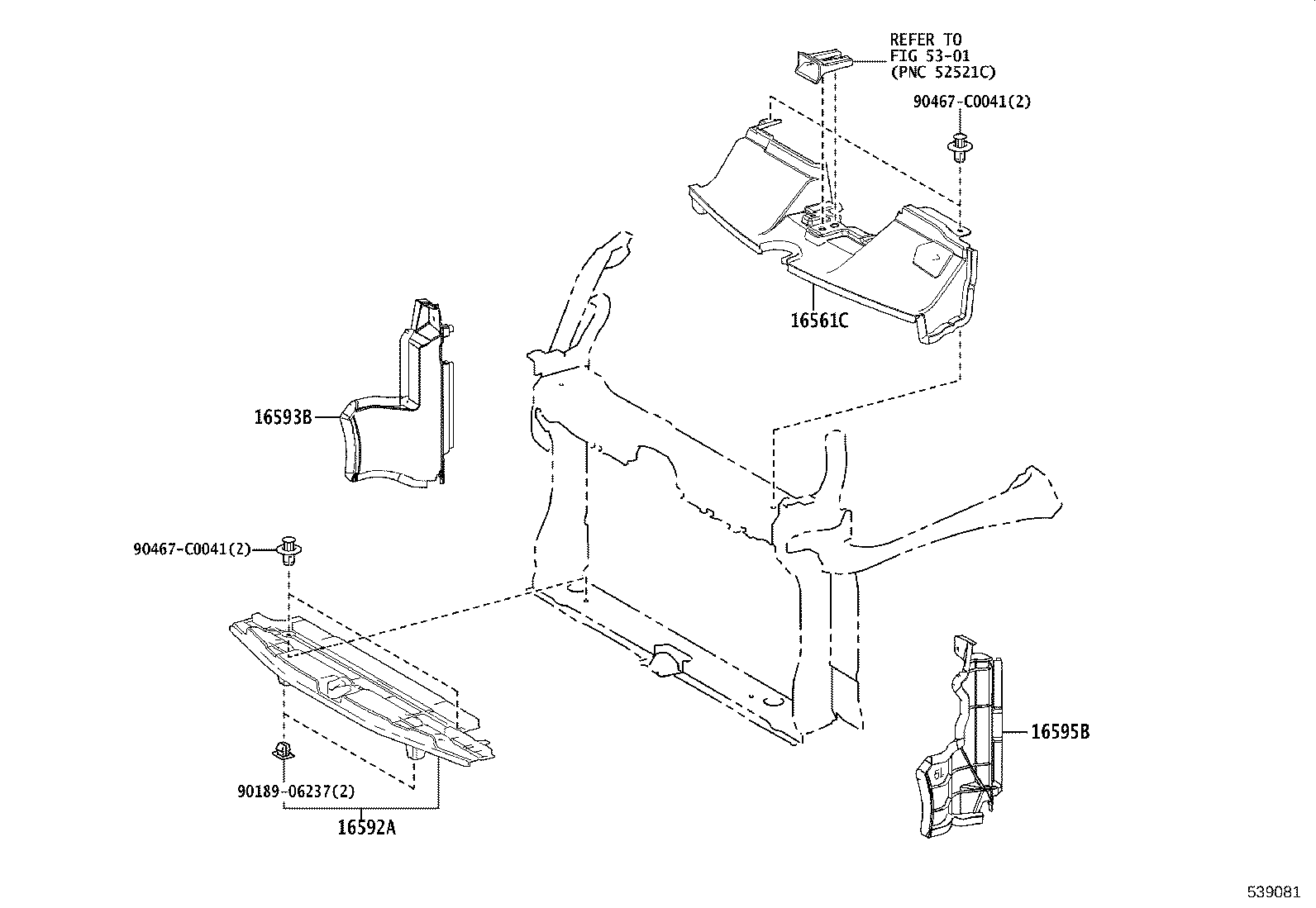 16561-F2110 SEAL, RADIATOR TO SUPPORT, NO.1 product image