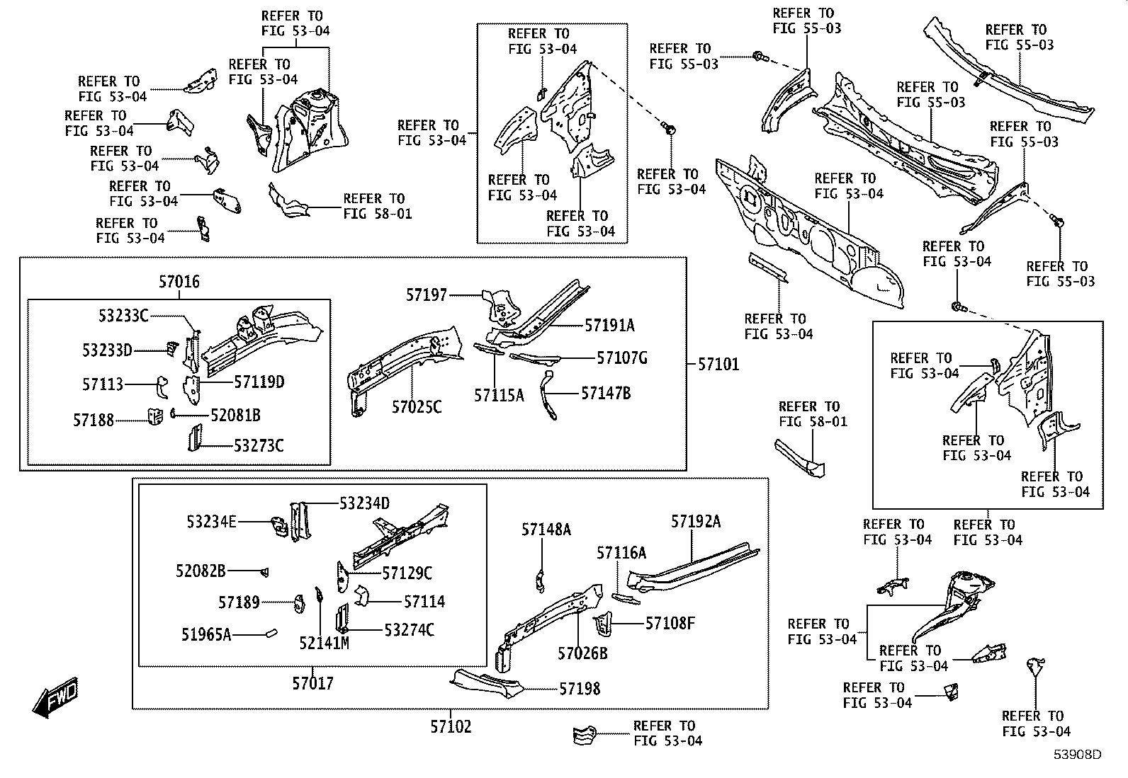 57025-WC006 MEMBER SUB-ASSY, FRONT SIDE, OUTER RH product image