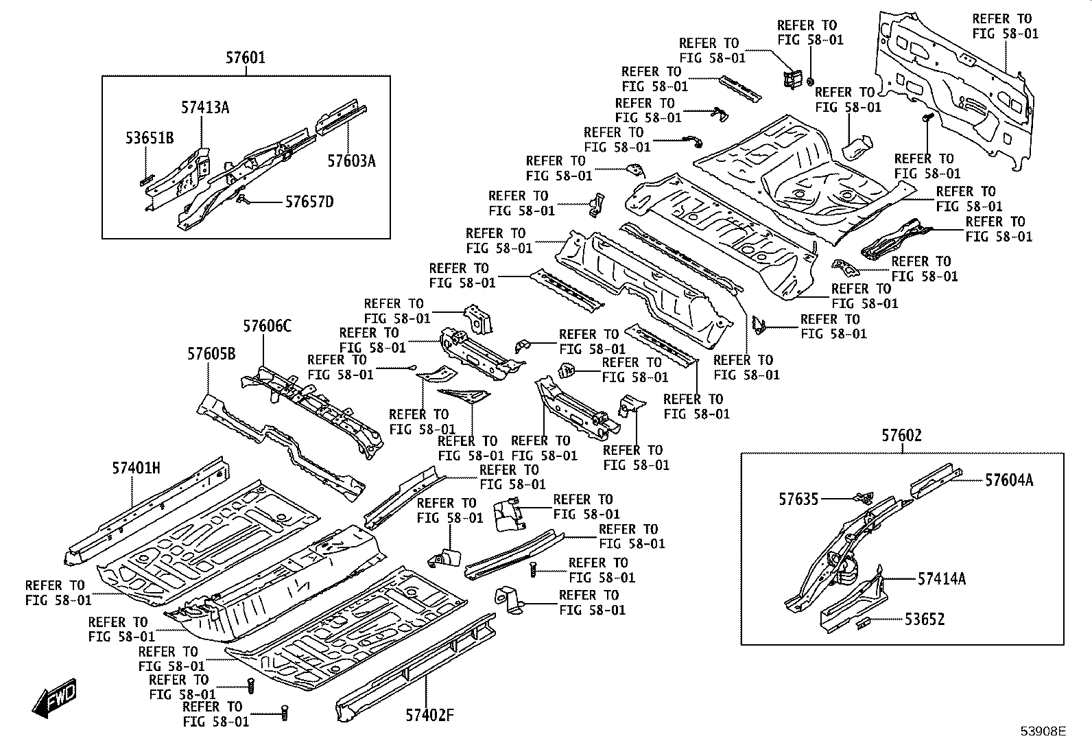 57025-WC006 MEMBER SUB-ASSY, FRONT SIDE, OUTER RH product image
