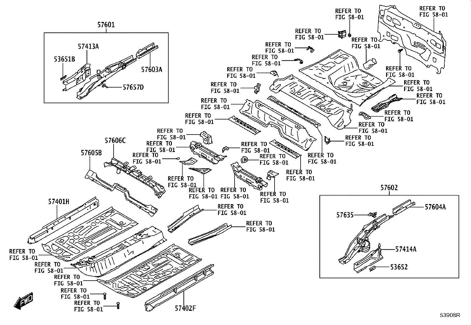 57102-WC014 MEMBER SUB-ASSY, FRONT SIDE, LH product image