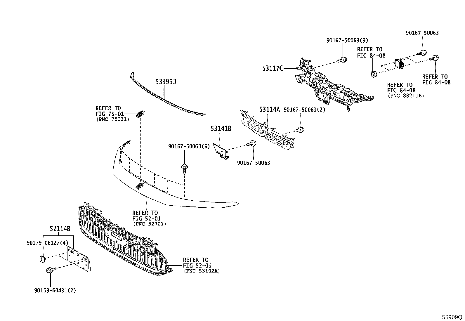 53141-30670 GARNISH, RADIATOR GRILLE, NO.1 product image