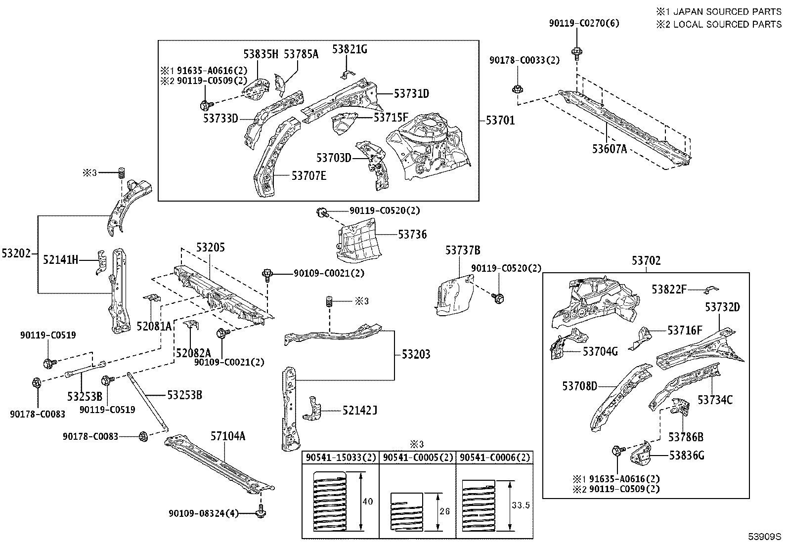 53701-07060 APRON SUB-ASSY, FRONT FENDER, RH product image