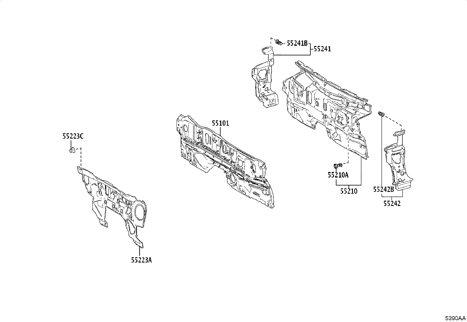 16593-25440 GUIDE, RADIATOR AIR, NO.1 RH product image