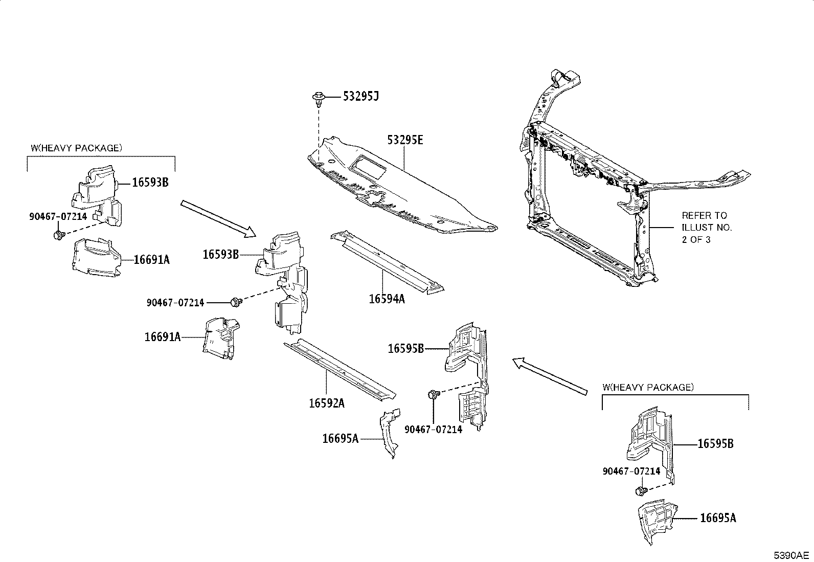 16593-25440 GUIDE, RADIATOR AIR, NO.1 RH product image