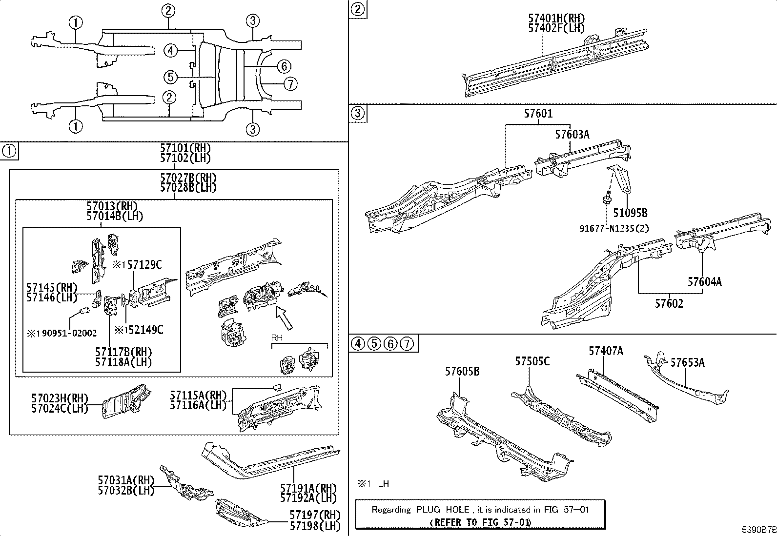 57027-33070 MEMBER SUB-ASSY, FRONT SIDE, INNER RH product image