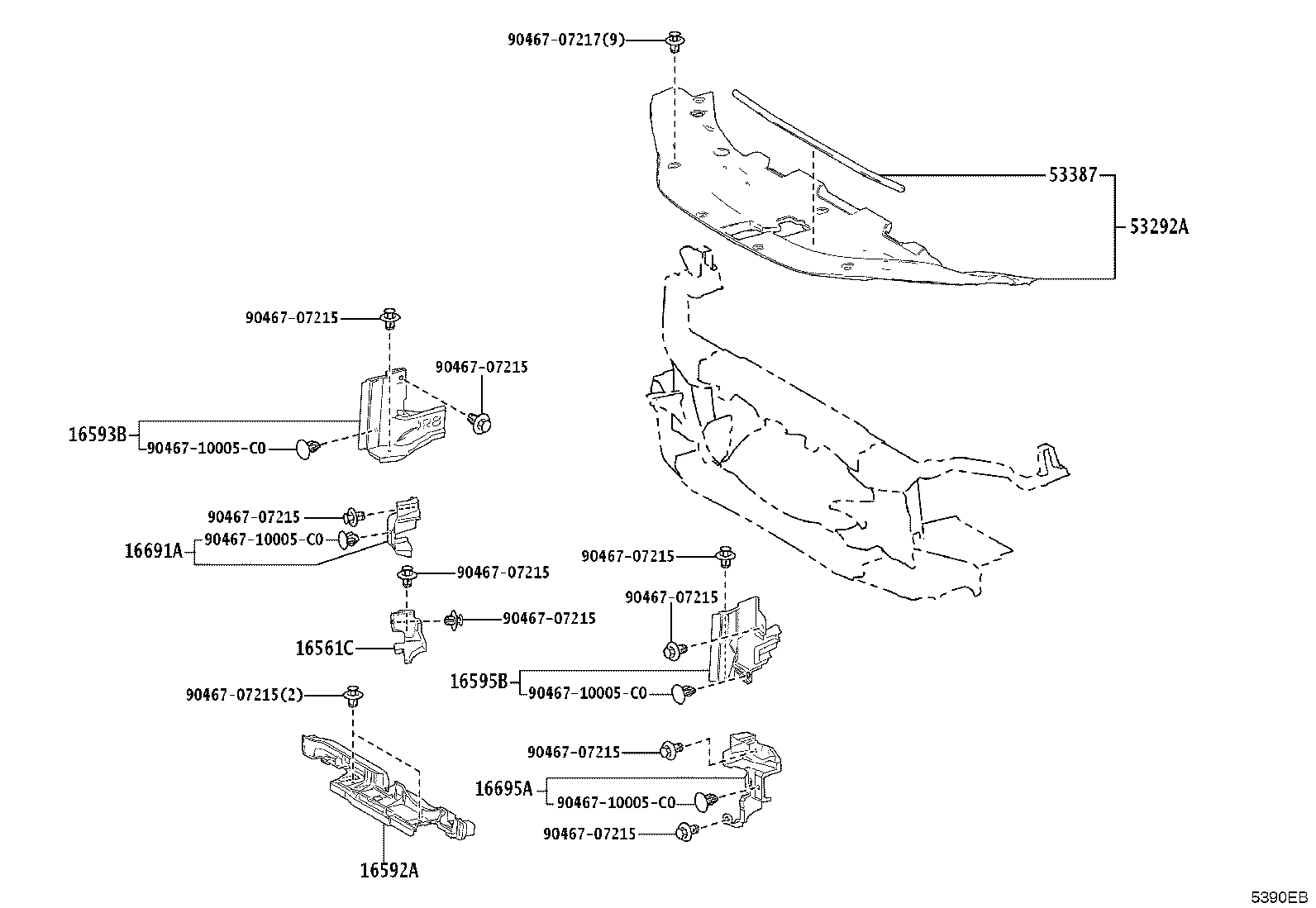 53702-60C40 APRON ASSY, FRONT FENDER, LH product image