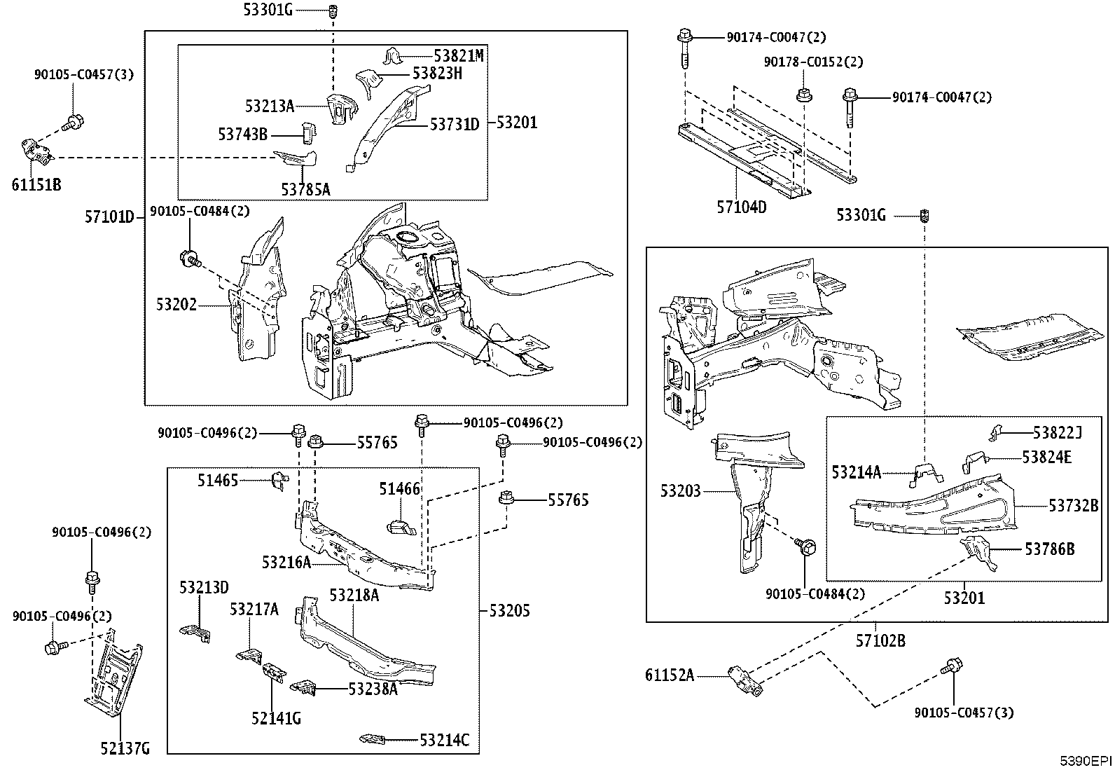 51460-YL010 SUPPORT SUB-ASSY, RADIATOR, UPPER product image
