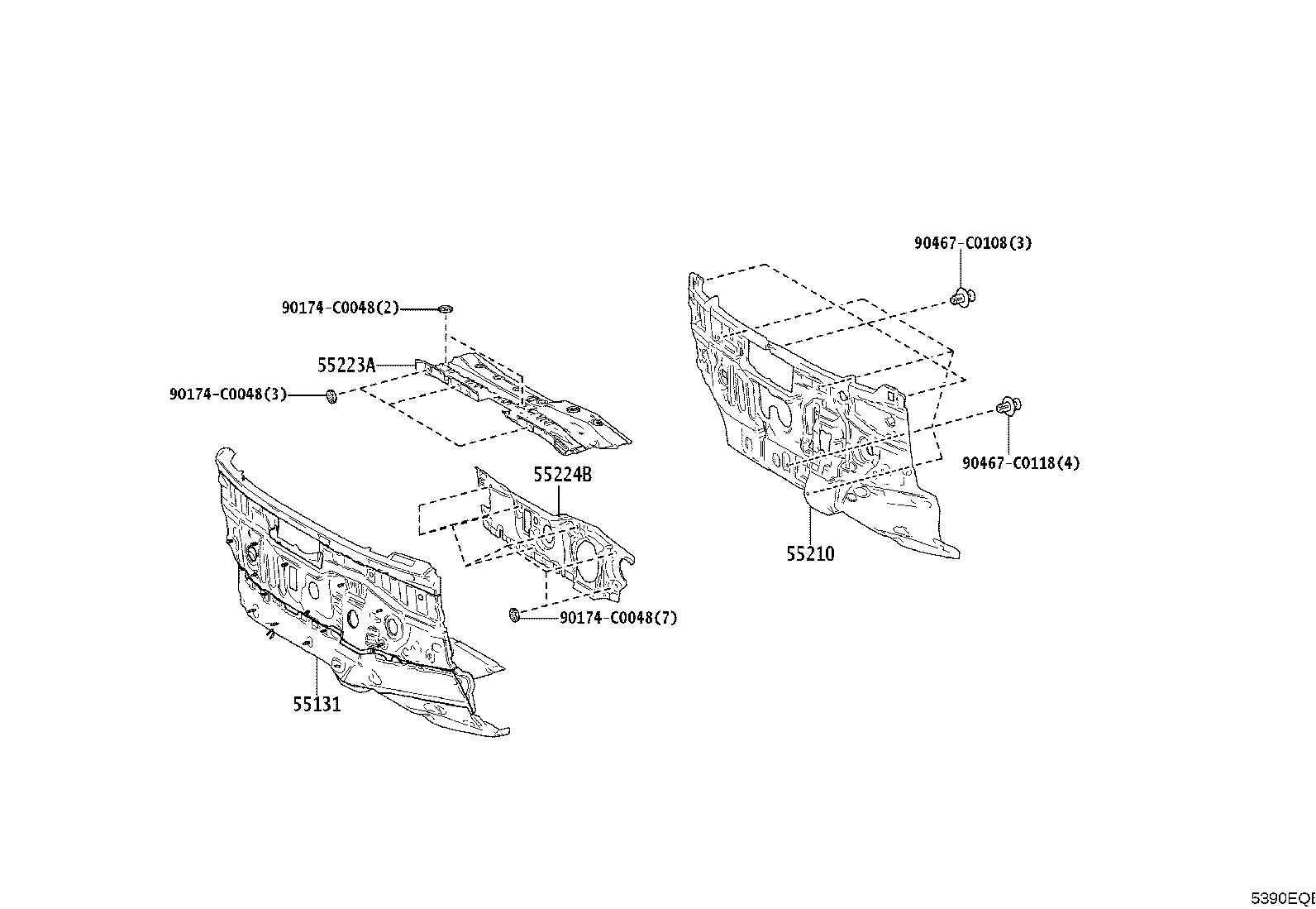 51460-YL010 SUPPORT SUB-ASSY, RADIATOR, UPPER product image
