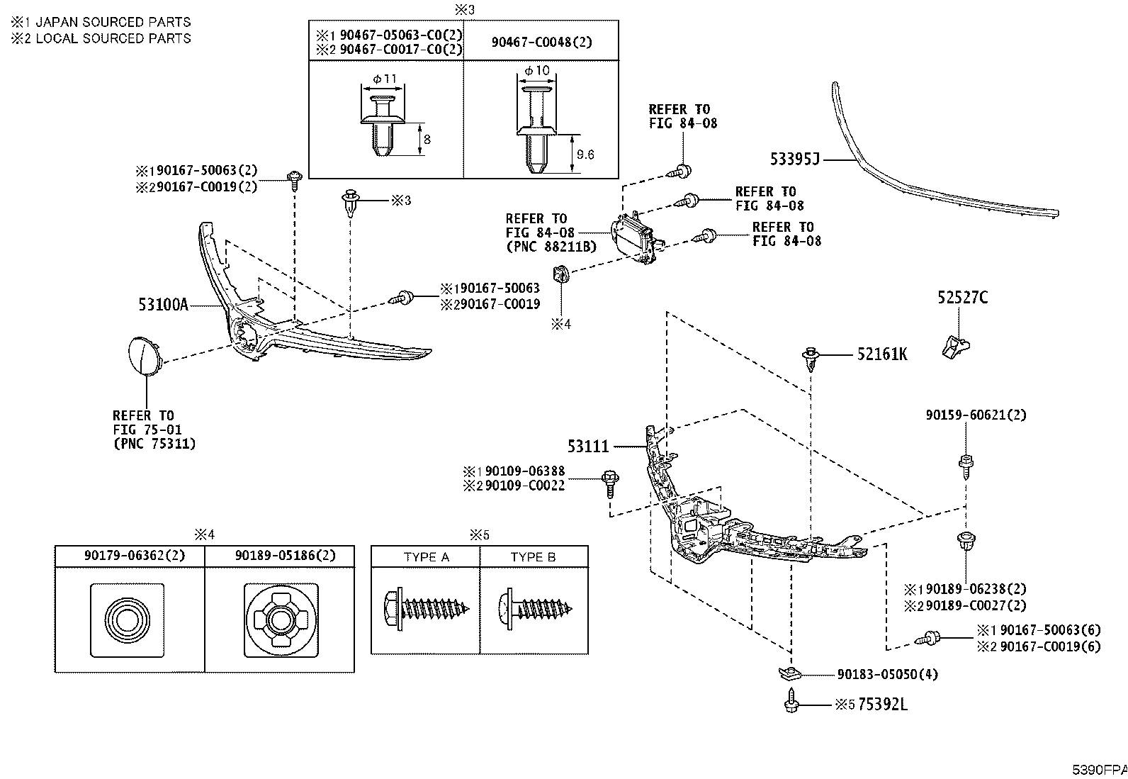 53100-02860 GRILLE ASSY, RADIATOR product image