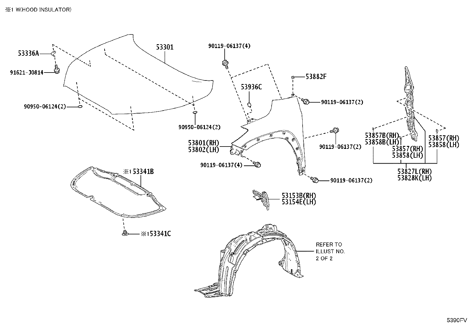 53154-16020 GUIDE, FRONT SIDE AIR, NO.2 product image