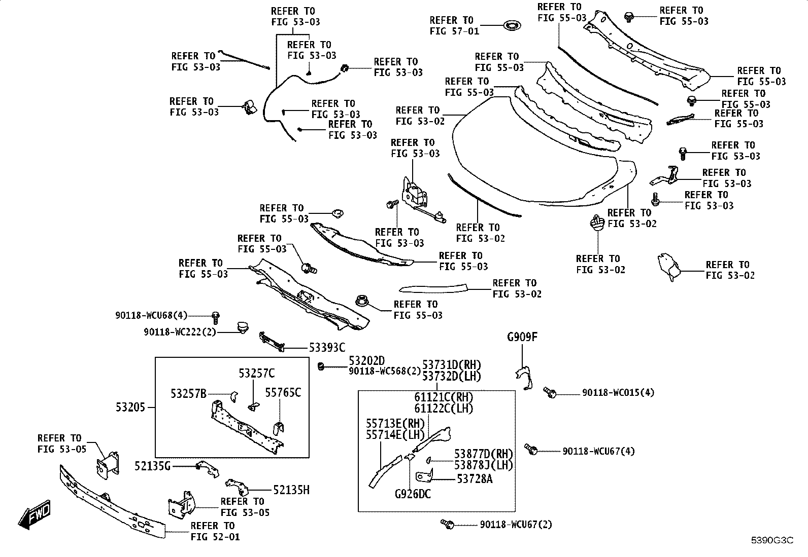 53246-WC005 BRACKET, HEADLAMP MOUNTING, INNER LH product image
