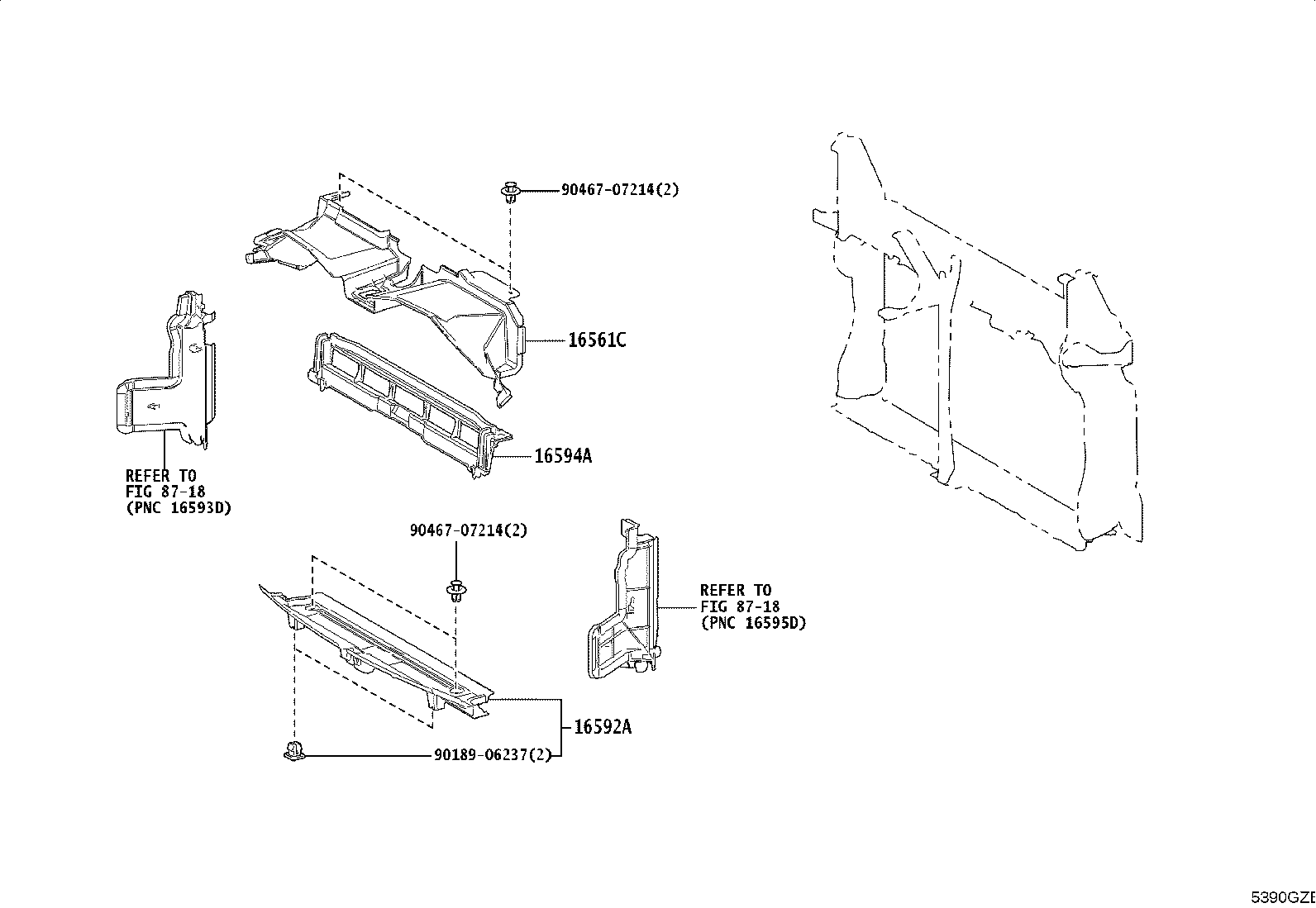 55210-16220 INSULATOR ASSY, DASH PANEL product image