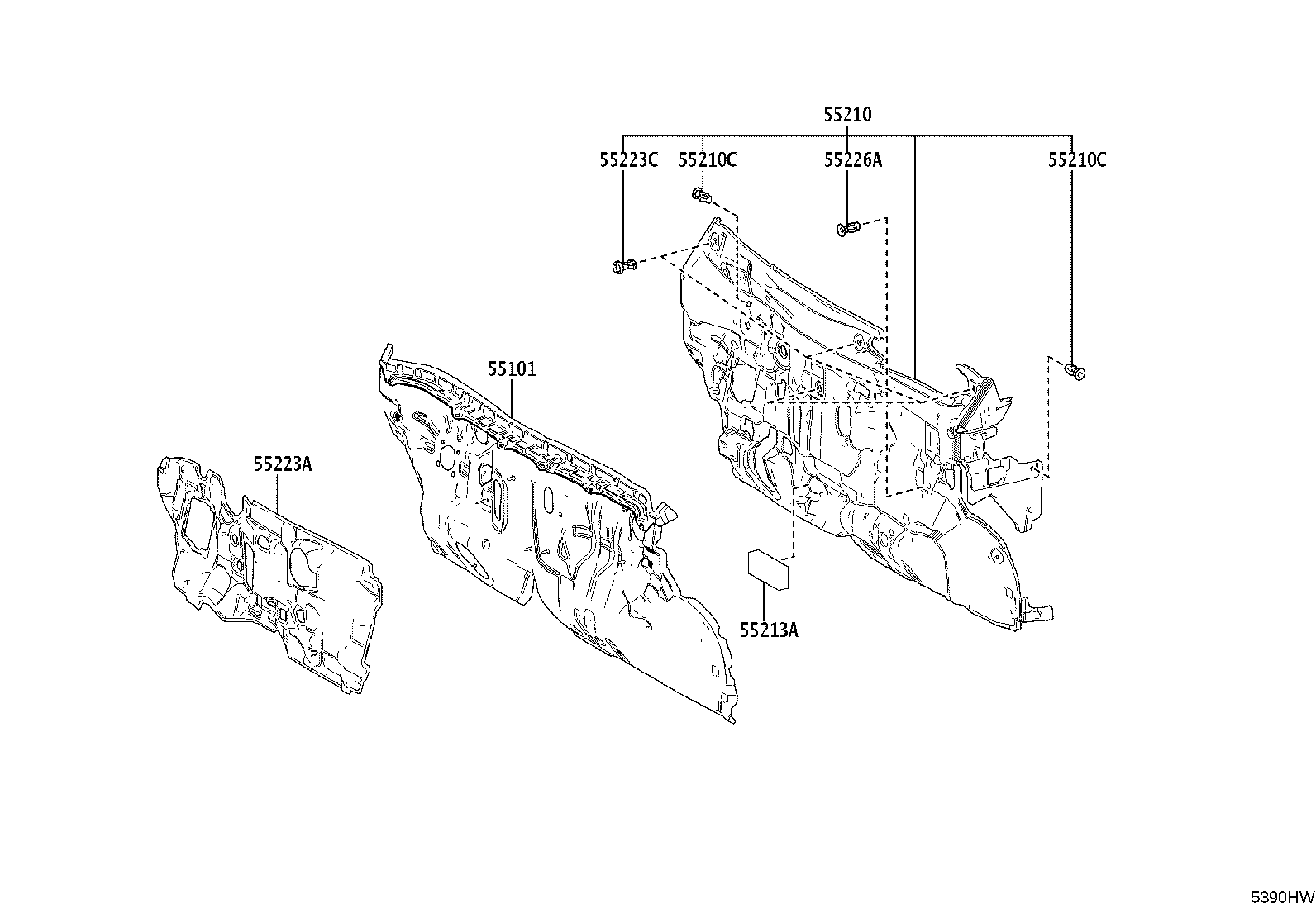 53701-15010 APRON SUB-ASSY, FRONT FENDER, RH product image