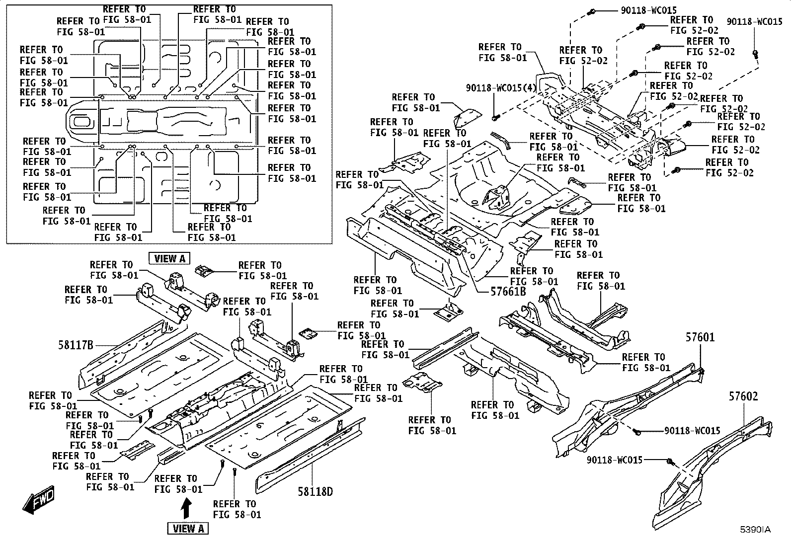57016-WC005 MEMBER SUB-ASSY, FRONT SIDE, INNER RH product image