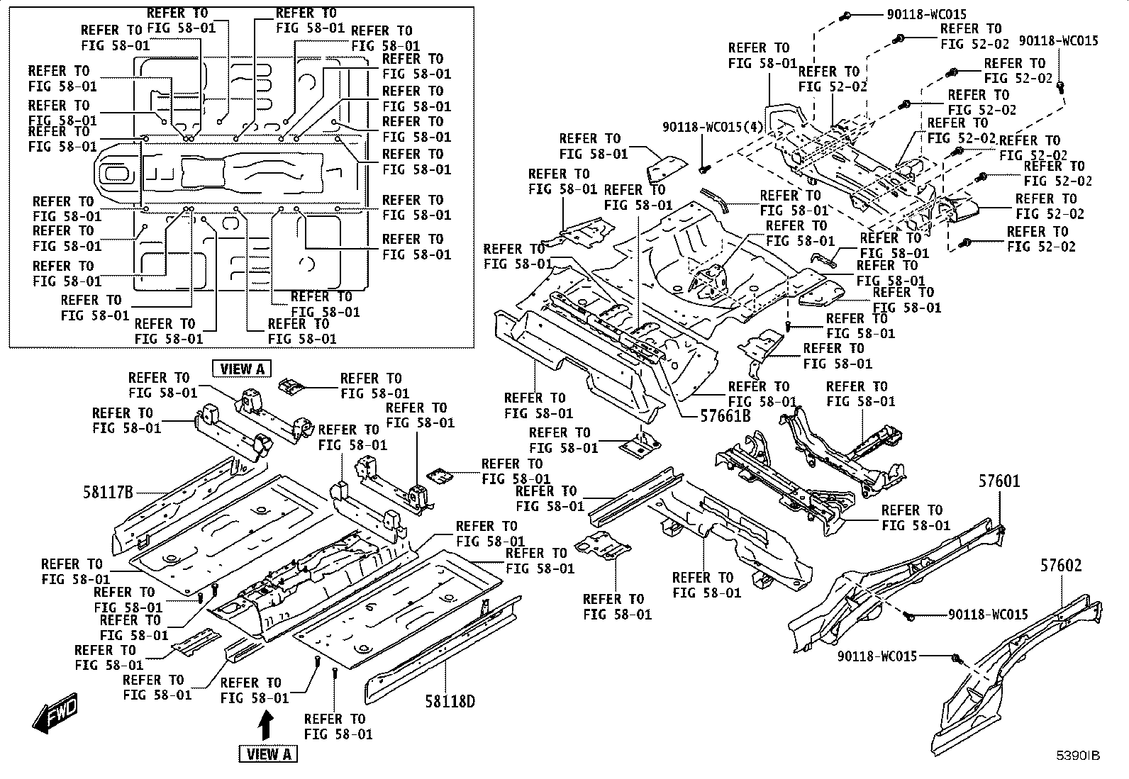 57016-WC005 MEMBER SUB-ASSY, FRONT SIDE, INNER RH product image