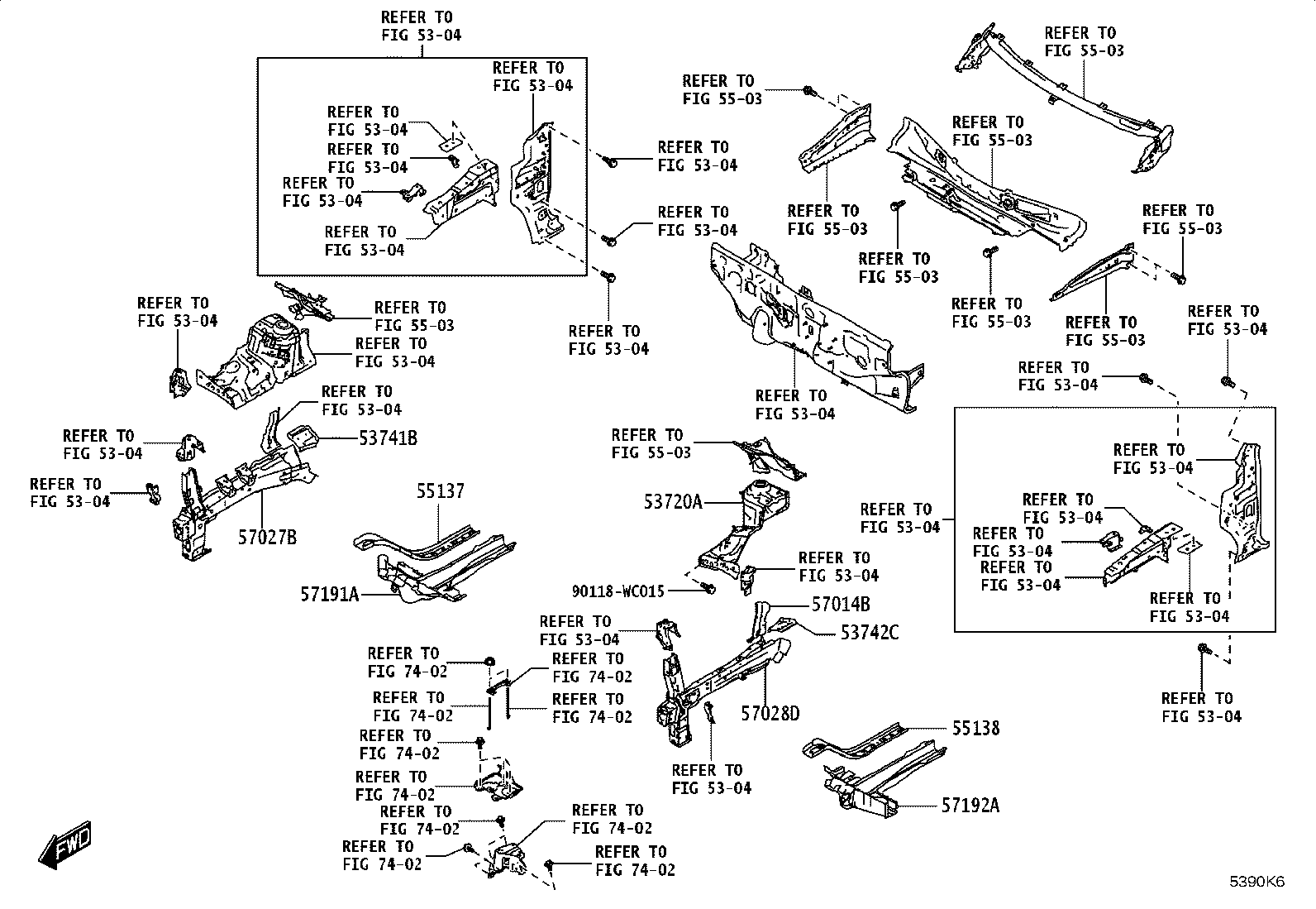 57016-WC005 MEMBER SUB-ASSY, FRONT SIDE, INNER RH product image
