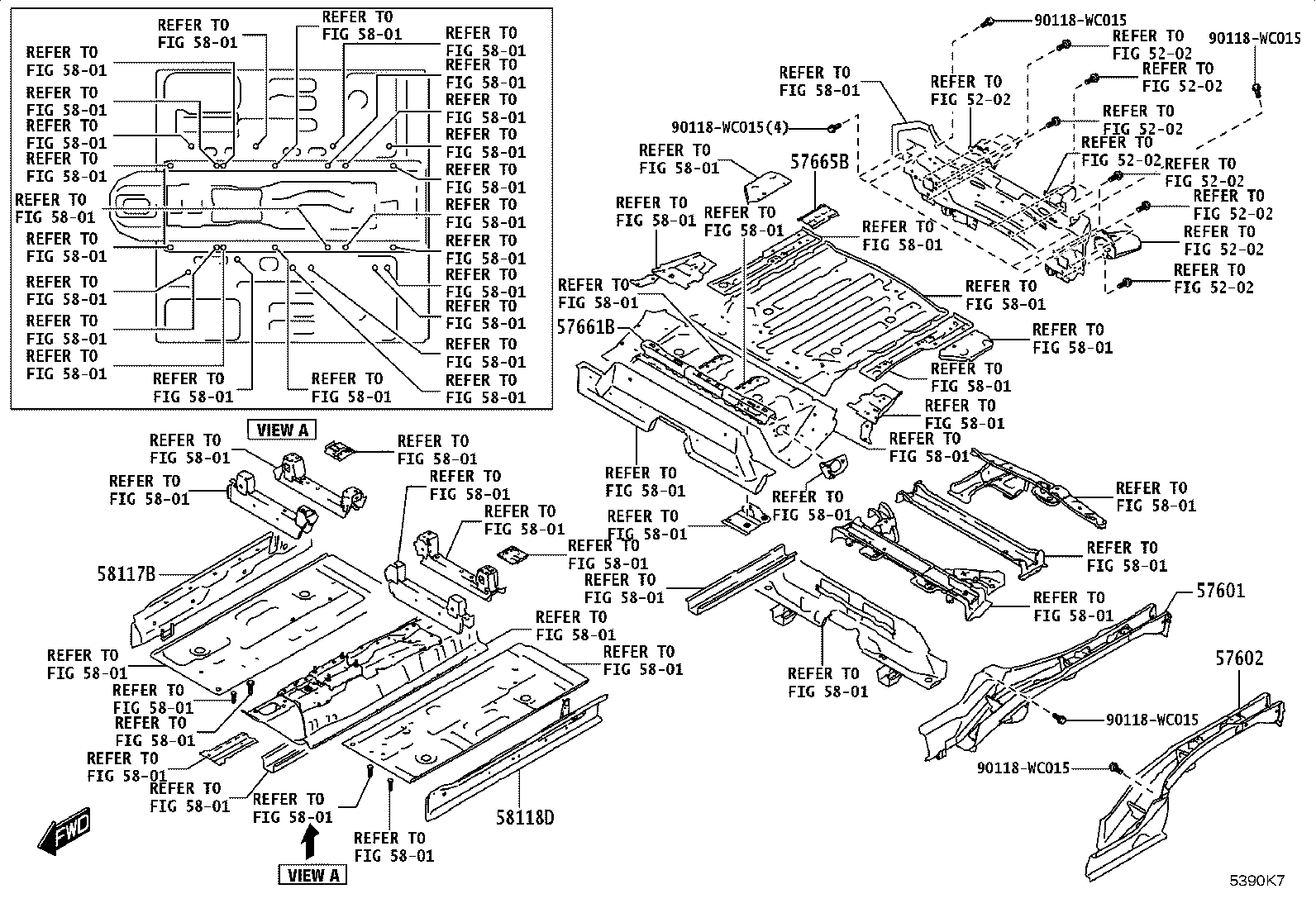 57016-WC005 MEMBER SUB-ASSY, FRONT SIDE, INNER RH product image