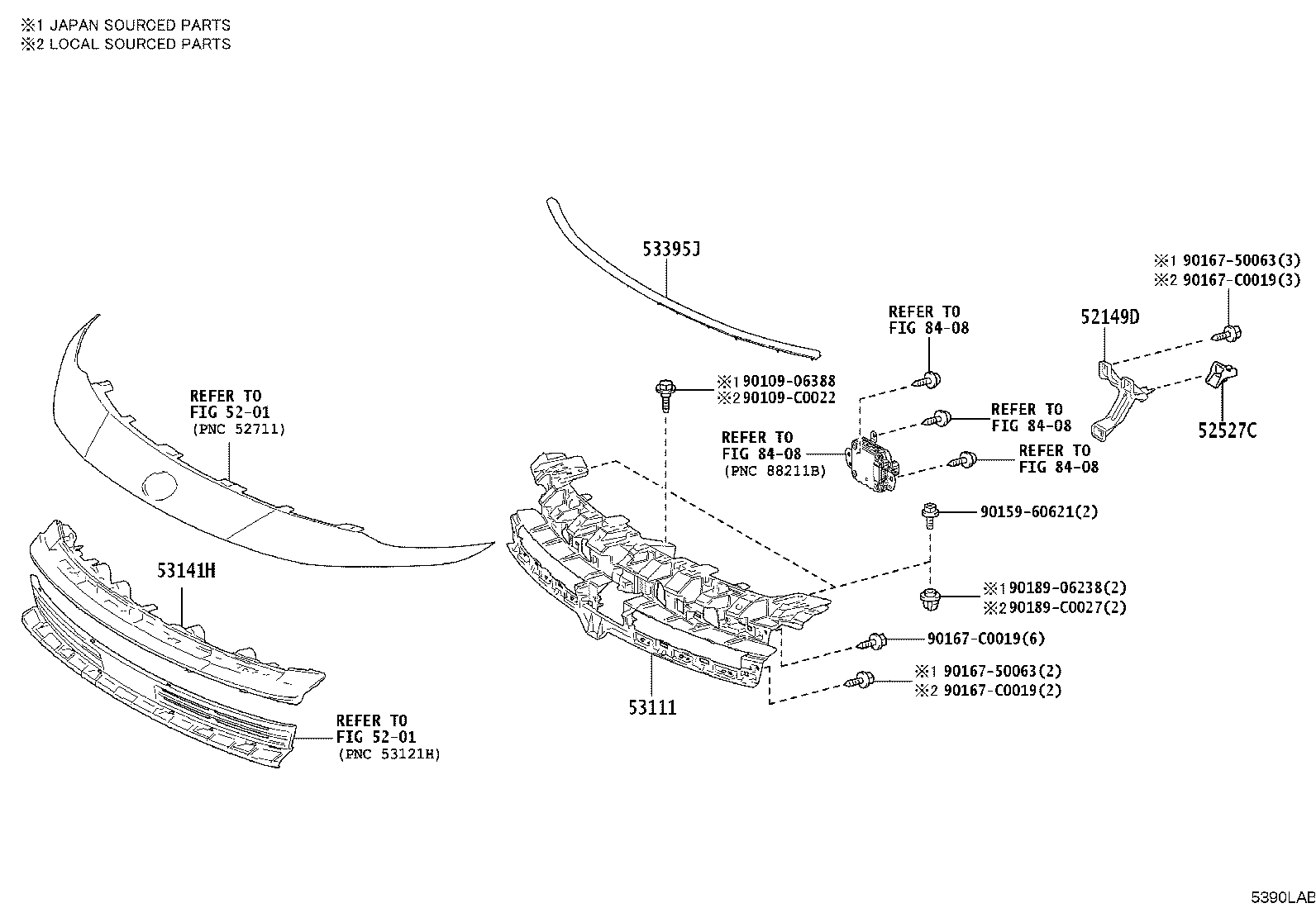 53100-02730 GRILLE ASSY, RADIATOR product image