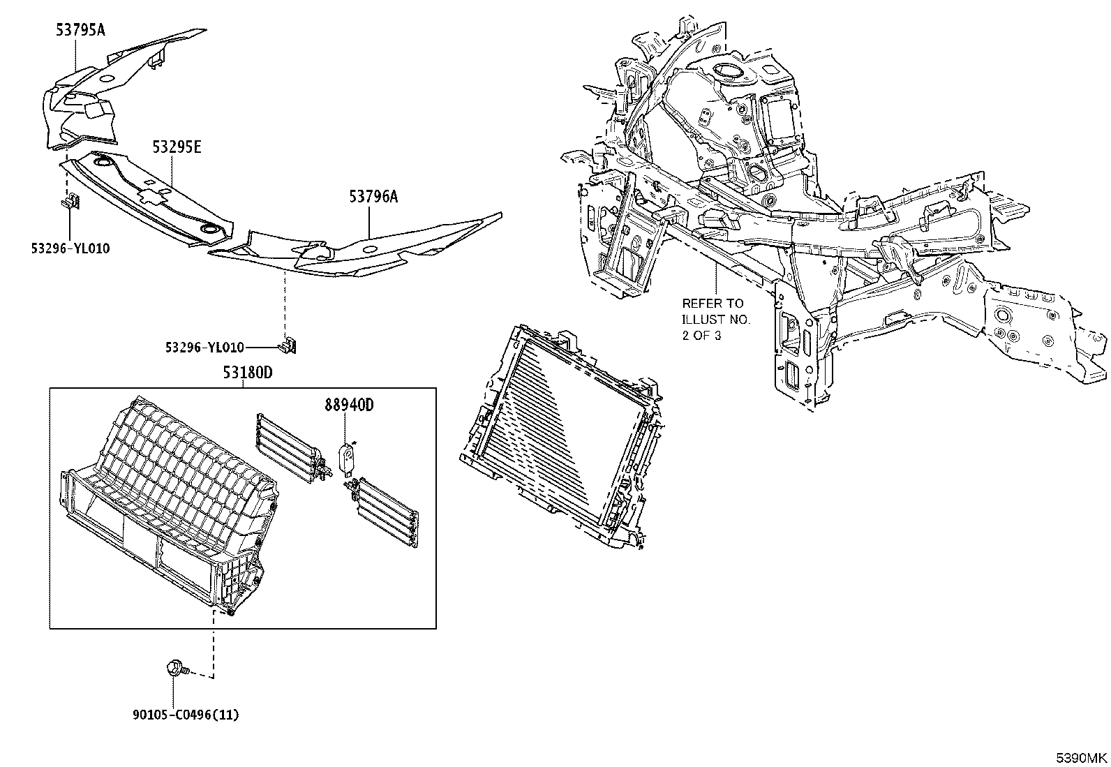 55103-YL080 REINFORCEMENT, DASH PANEL product image