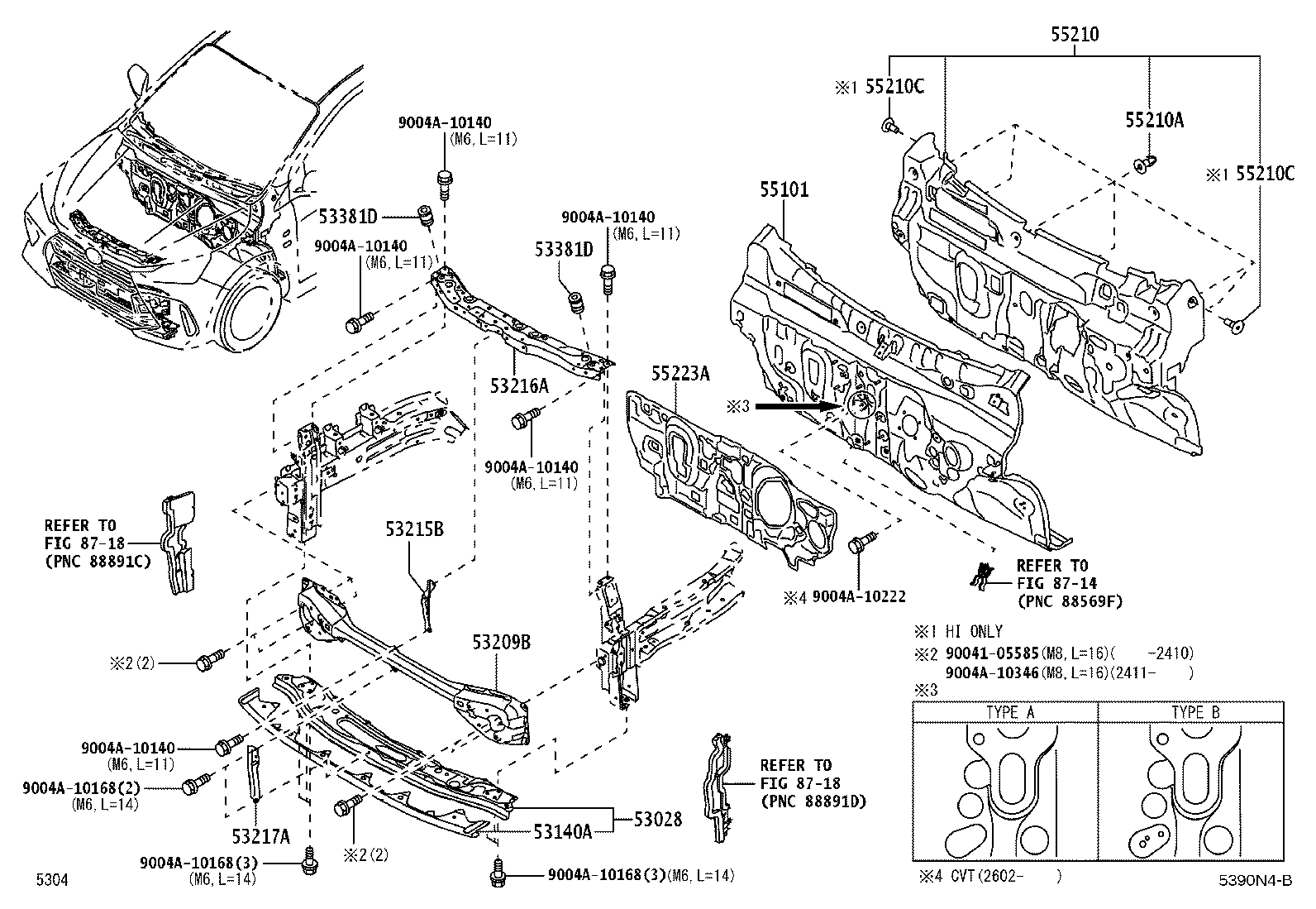 53701-BZ810 APRON SUB-ASSY, FRONT FENDER, RH product image