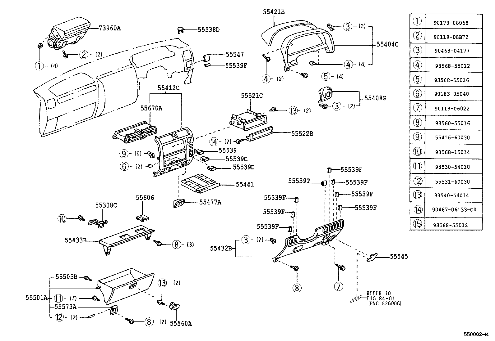 55355-60140 PLATE, INSTRUMENT PANEL product image