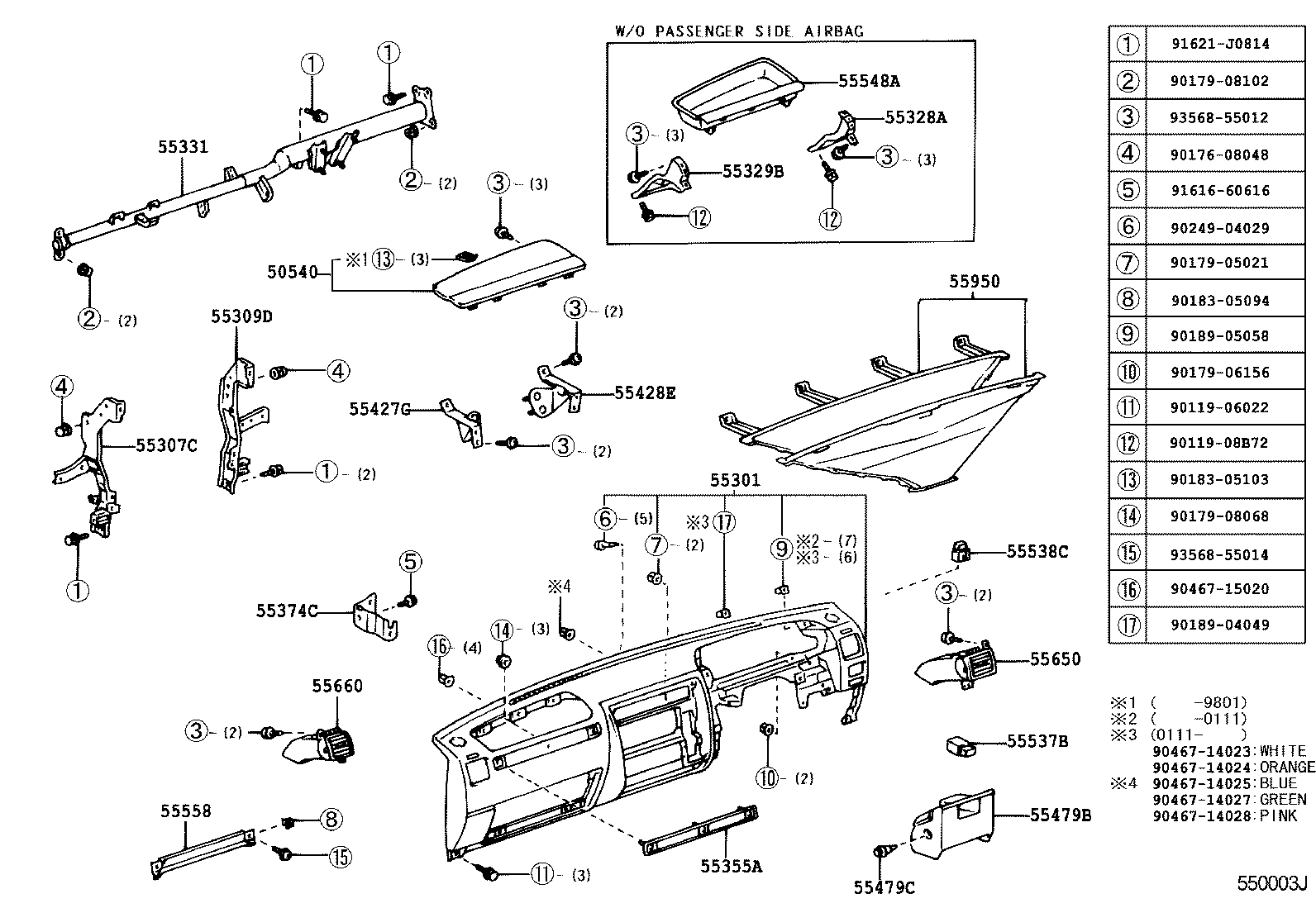 55355-60040 PLATE, INSTRUMENT PANEL product image