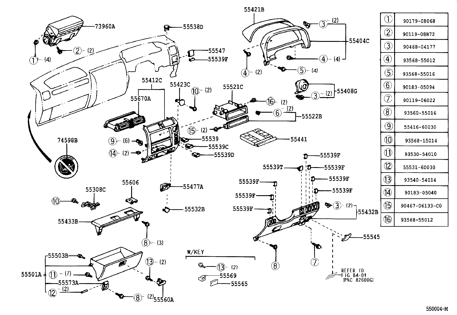 55355-60040 PLATE, INSTRUMENT PANEL product image