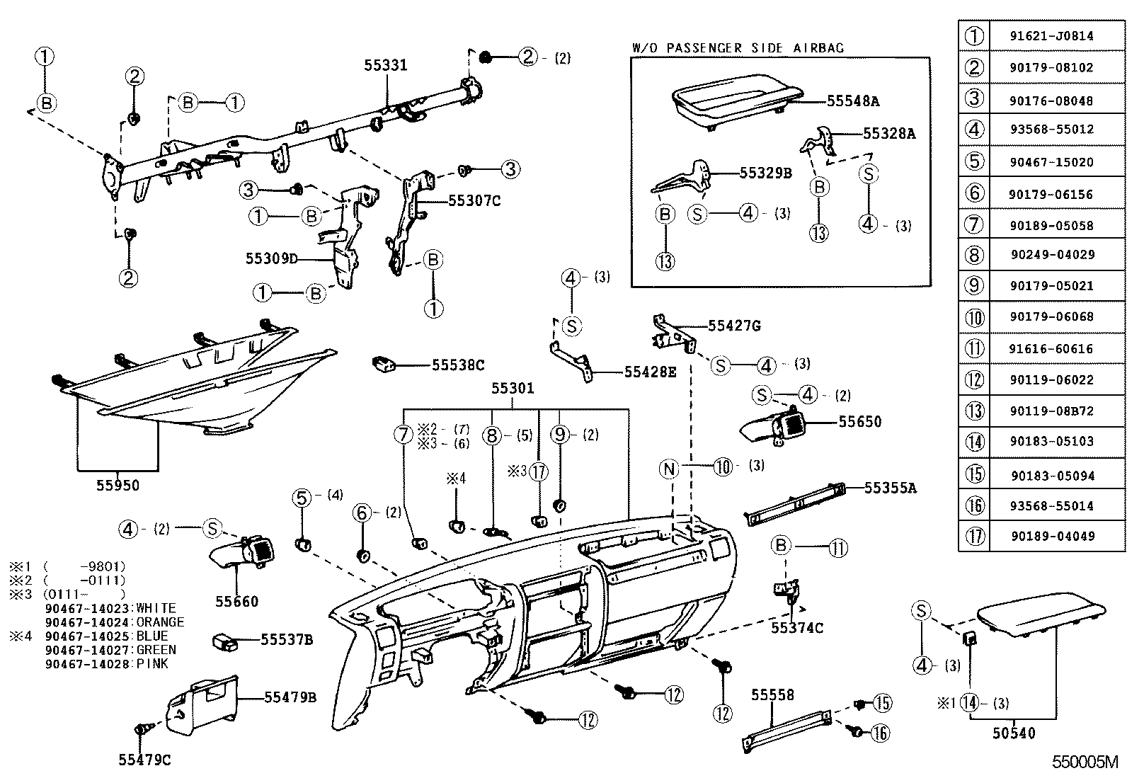 55355-60040 PLATE, INSTRUMENT PANEL product image