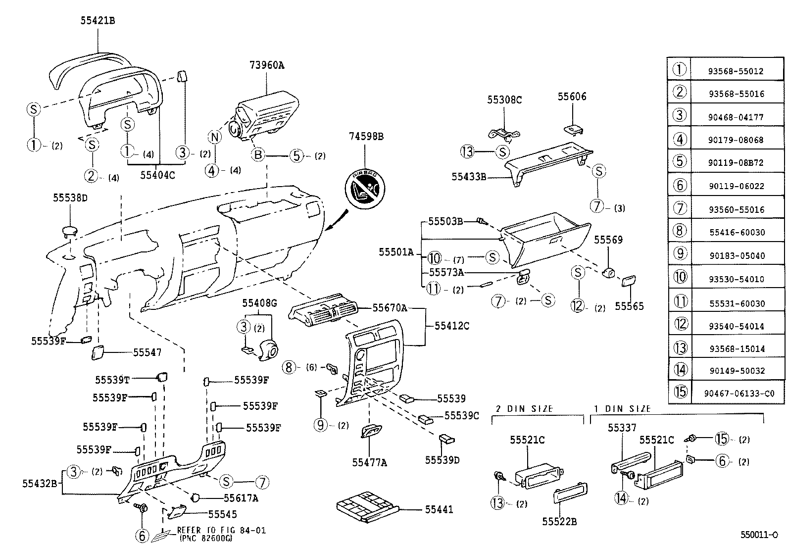 55307-60050 BRACE SUB-ASSY, INSTRUMENT PANEL, NO.2 product image
