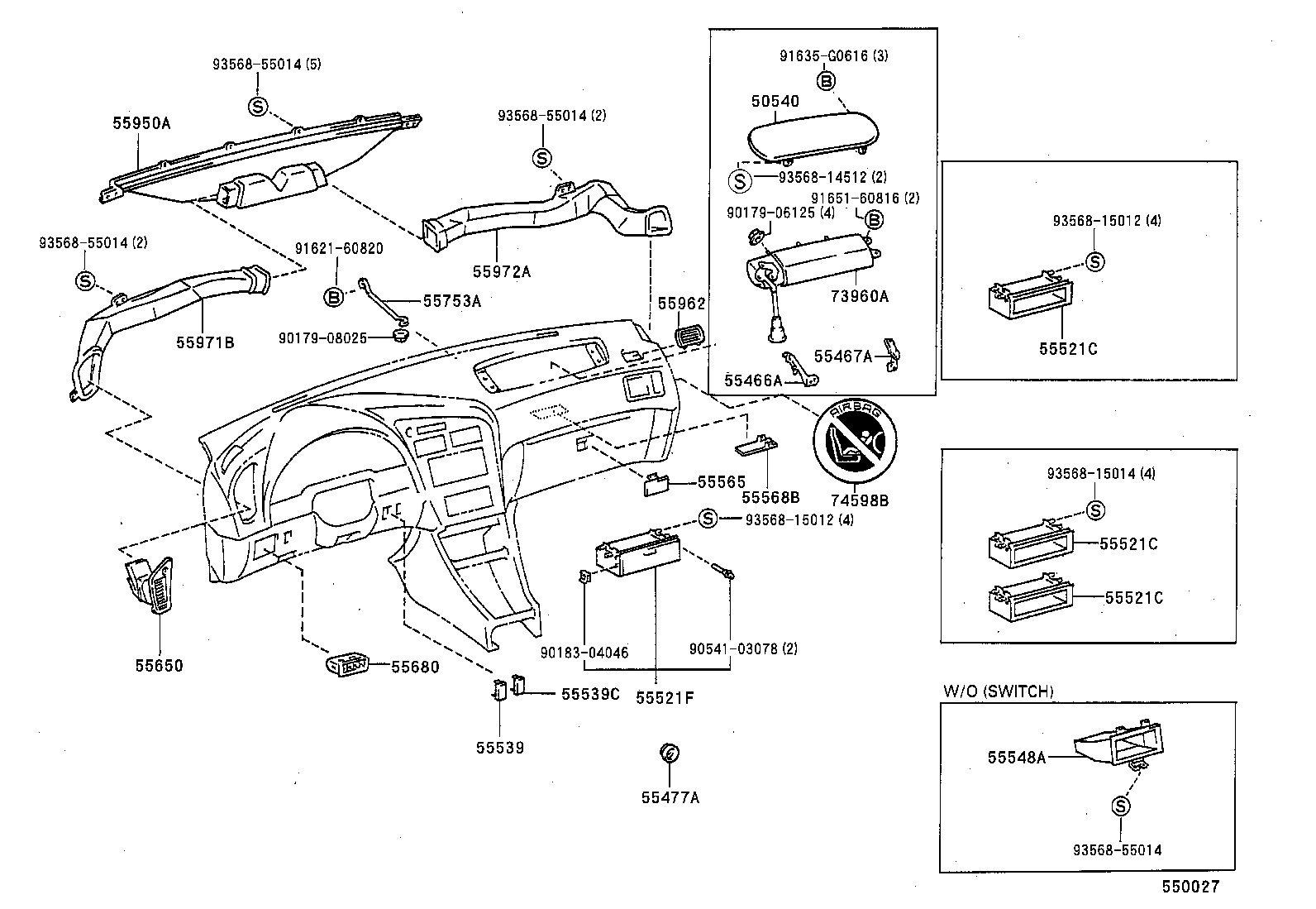 55306-20220 BRACE SUB-ASSY, INSTRUMENT PANEL, NO.1 product image