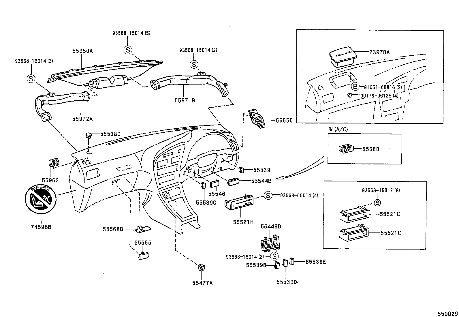 55405-20190 PANEL SUB-ASSY, INSTRUMENT CLUSTER FINISH, CENTER product image