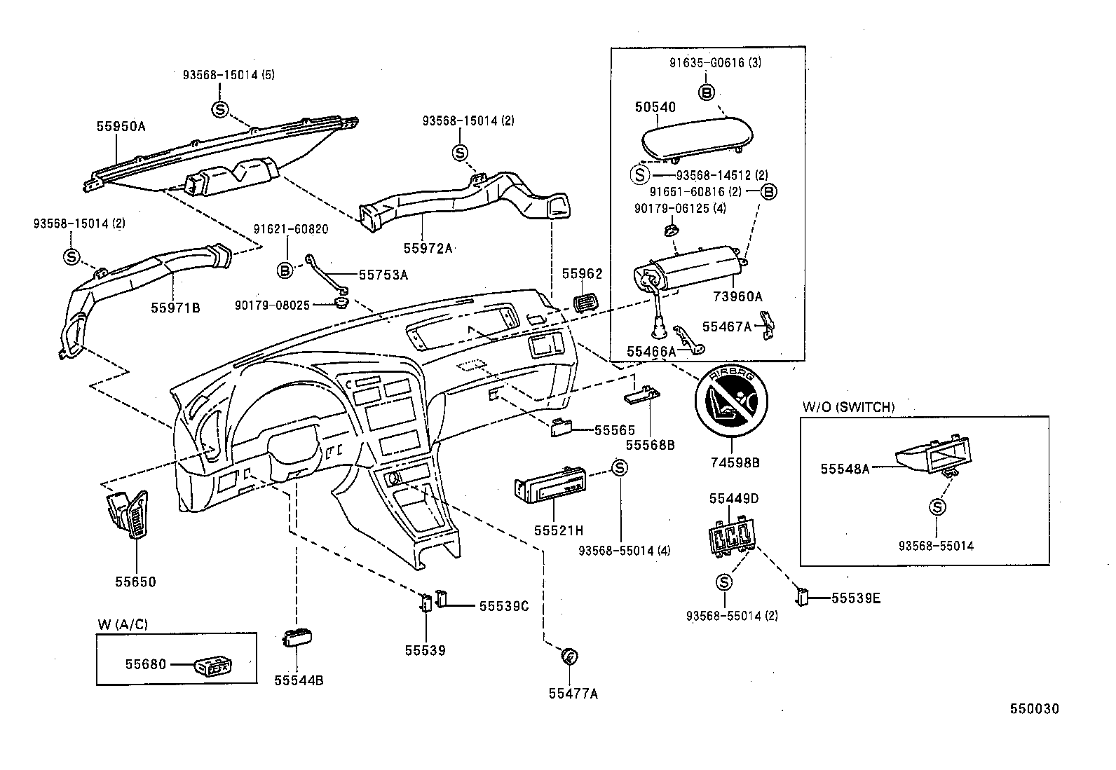 55405-20190 PANEL SUB-ASSY, INSTRUMENT CLUSTER FINISH, CENTER product image