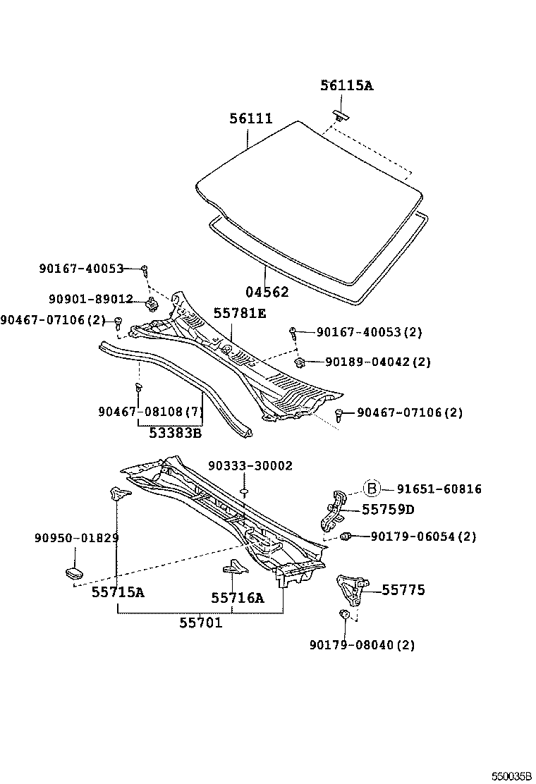55700-2B080 PANEL SUB-ASSY, COWL product image