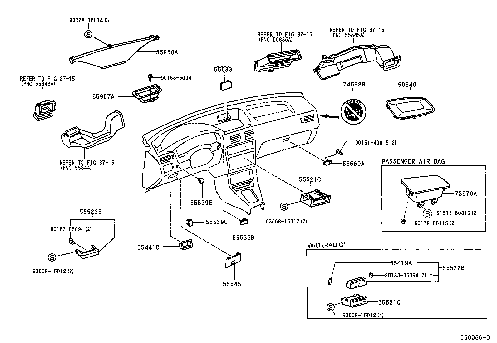 55330-16130 REINFORCEMENT, INSTRUMENT PANEL product image