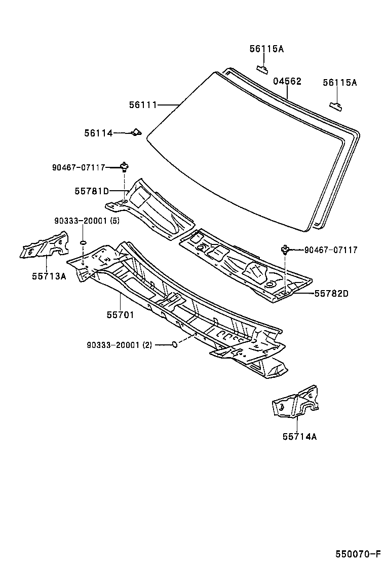 56101-33260 GLASS, WINDSHIELD product image