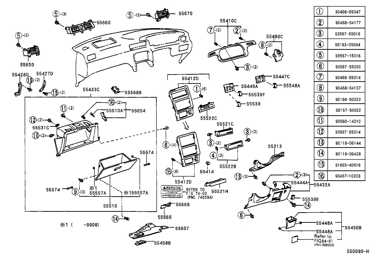55307-33080 BRACE SUB-ASSY, INSTRUMENT PANEL, NO.2 product image