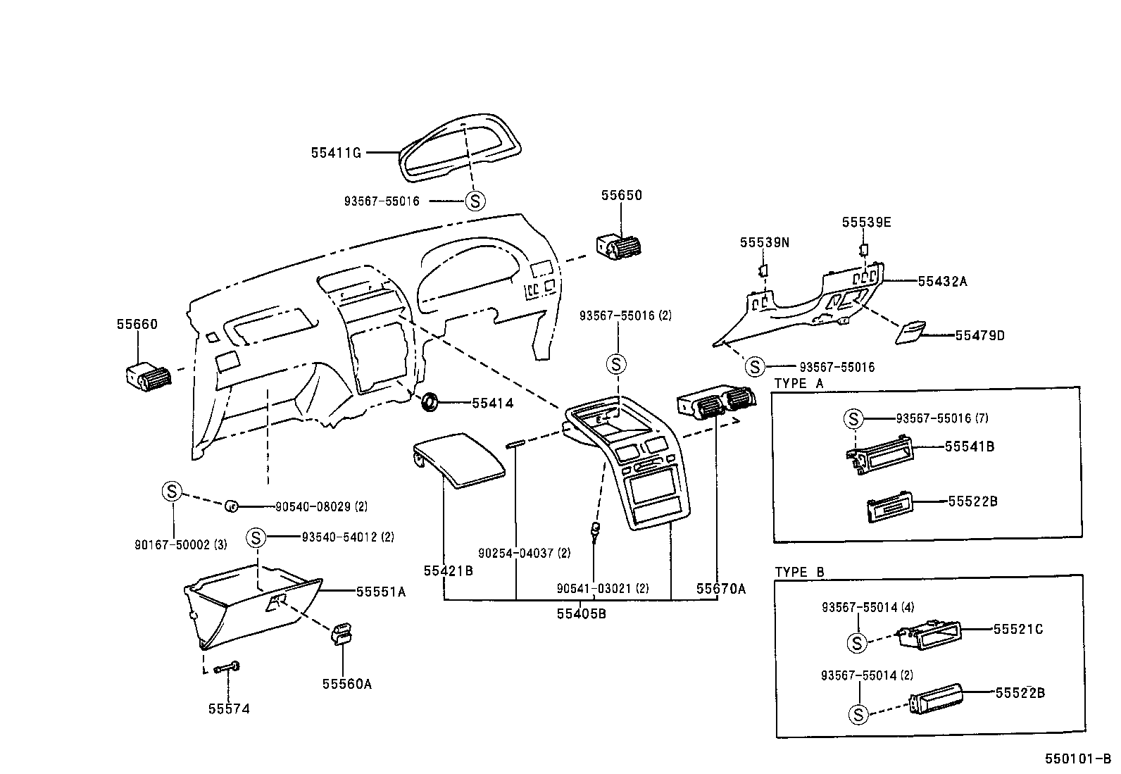 55326-44010 STAY, INSTRUMENT PANEL, NO.1 product image