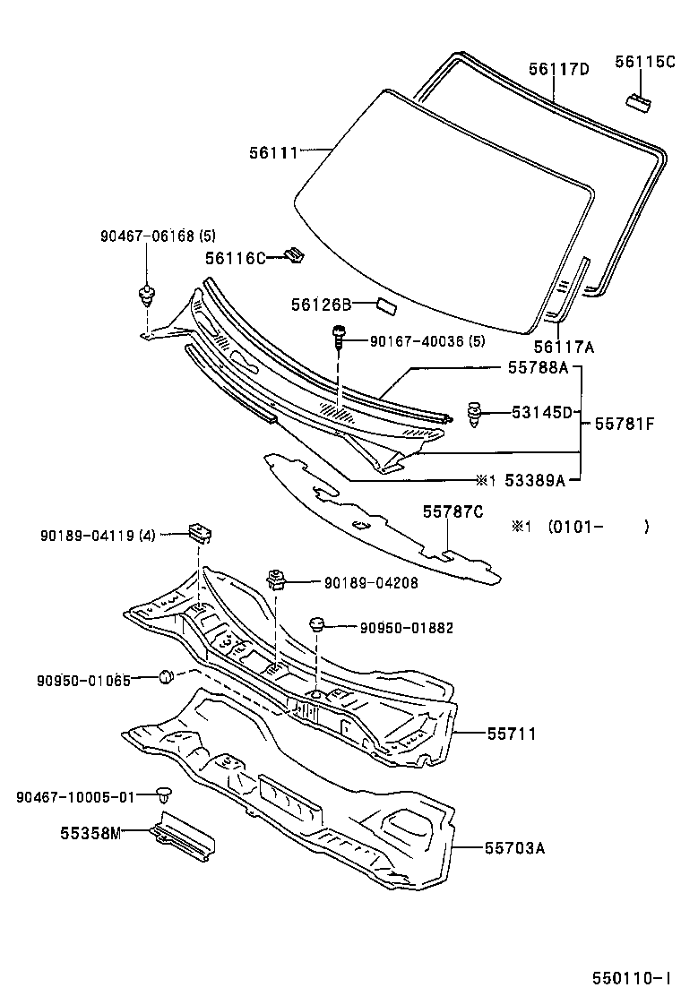 55703-28060 PANEL SUB-ASSY, COWL TOP, INNER product image
