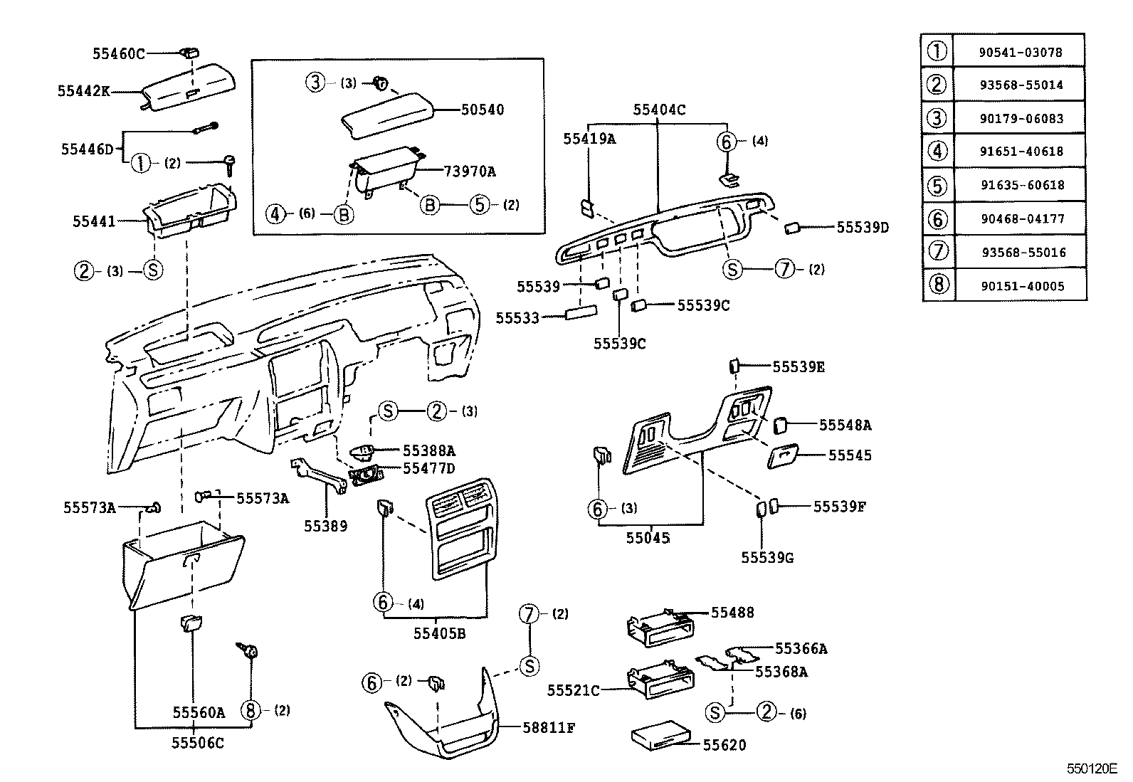 55217-28010 RETAINER, DASH PANEL SILENCER product image