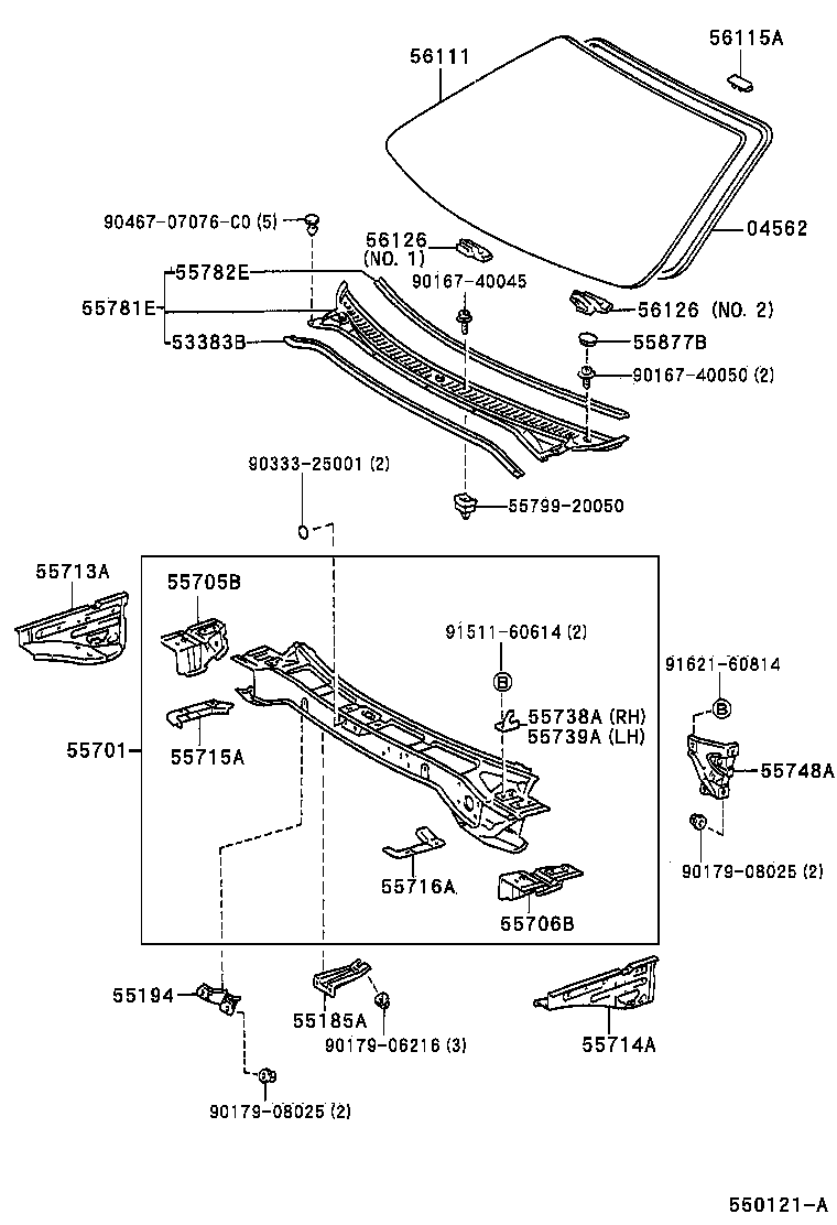 55700-2B050 PANEL SUB-ASSY, COWL product image