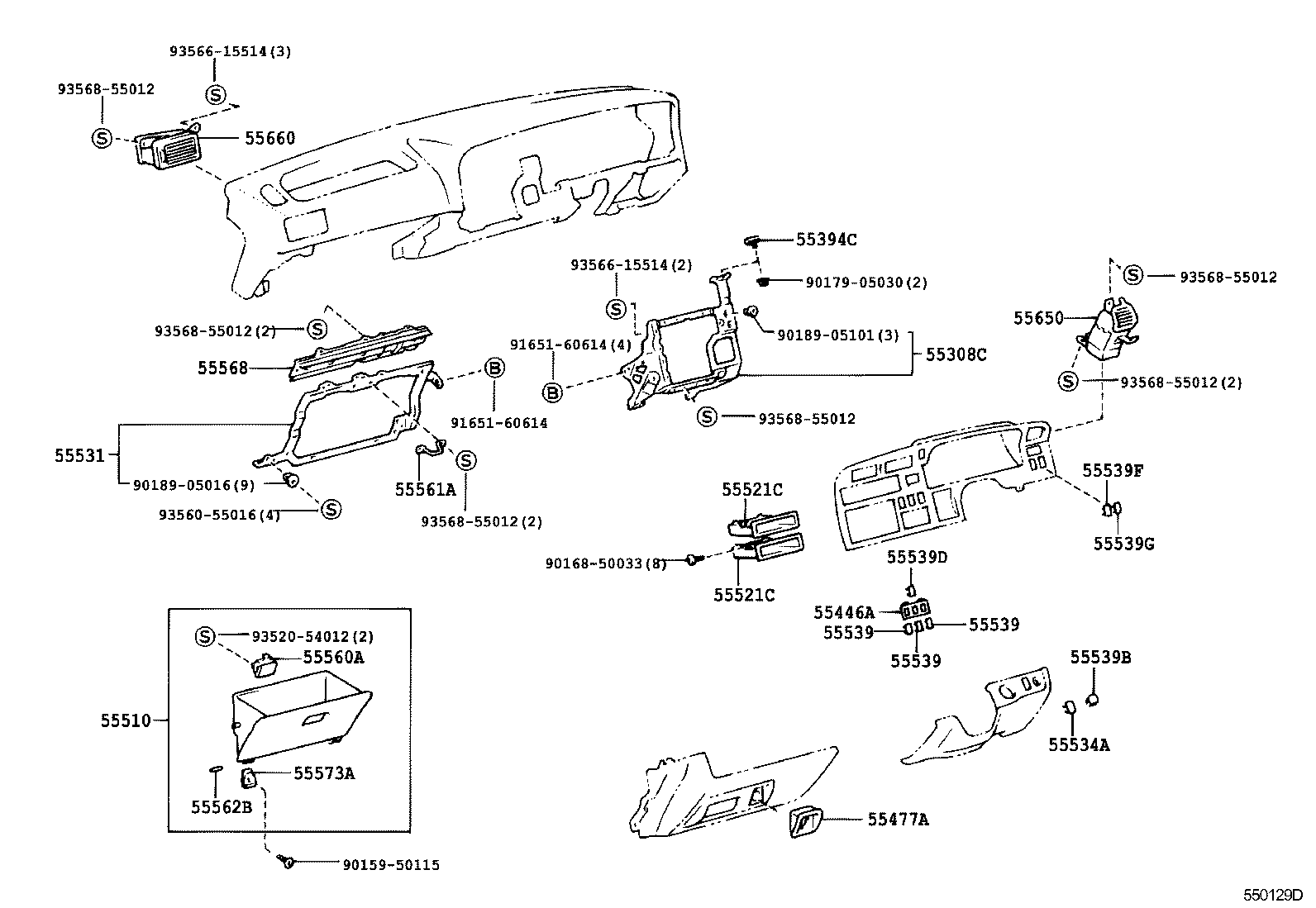 55330-26041 REINFORCEMENT, INSTRUMENT PANEL product image