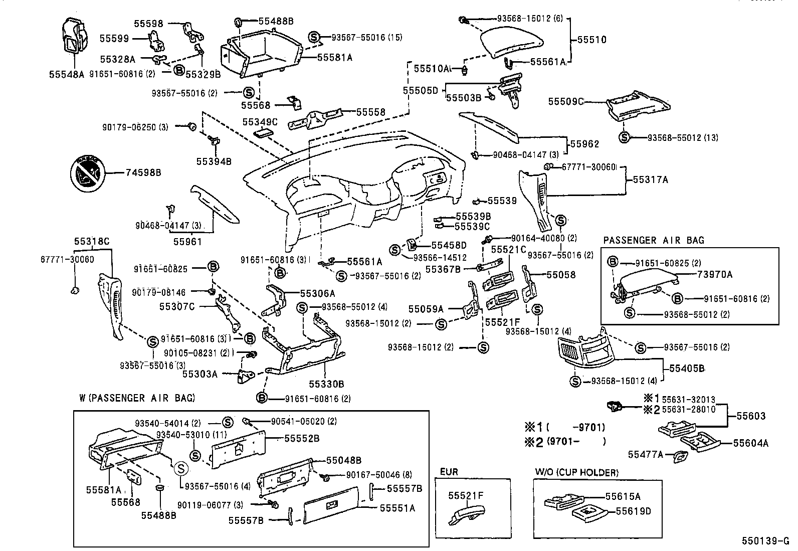 55303-28030 STAY SUB-ASSY, INSTRUMENT PANEL product image