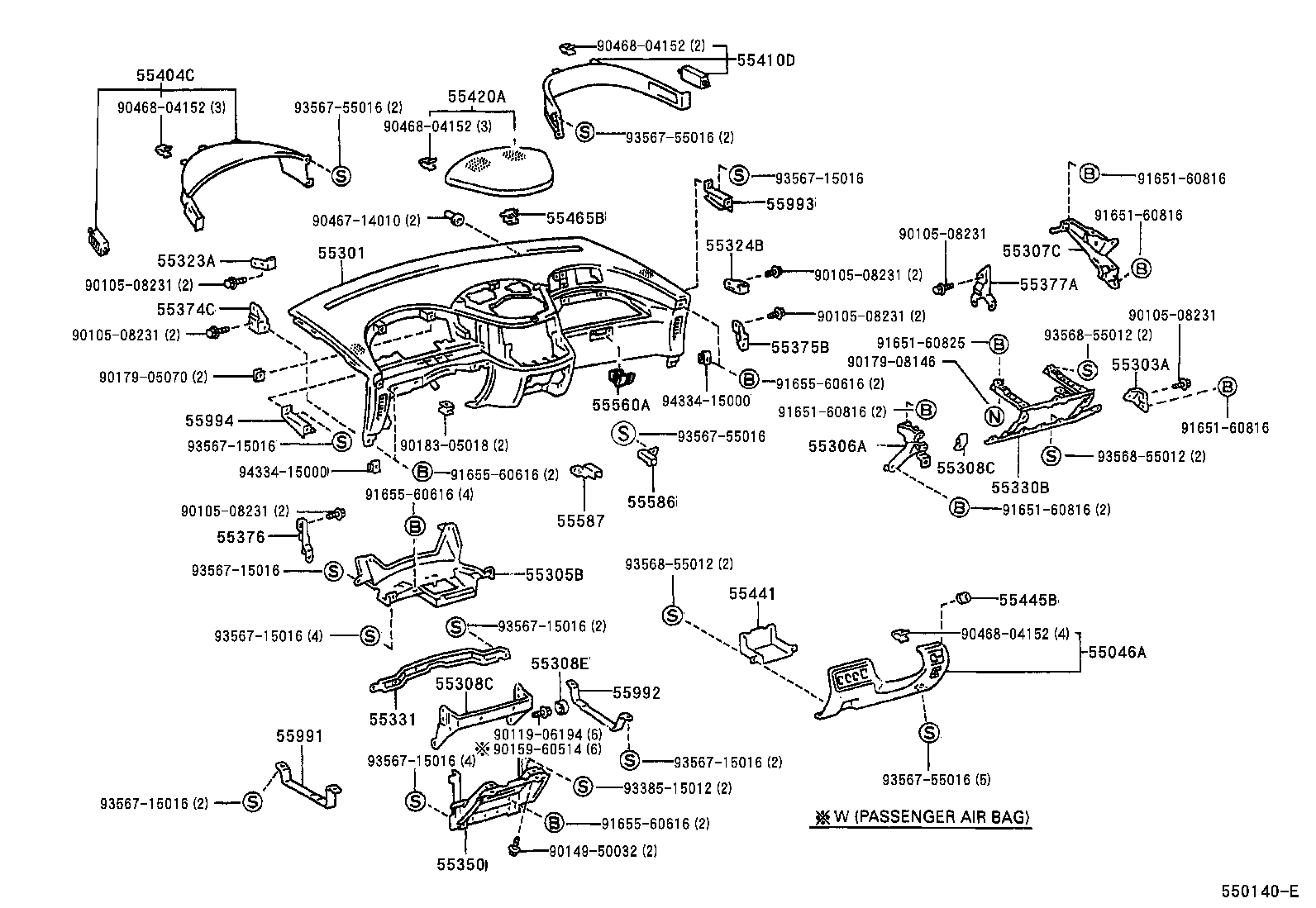 55303-28030 STAY SUB-ASSY, INSTRUMENT PANEL product image